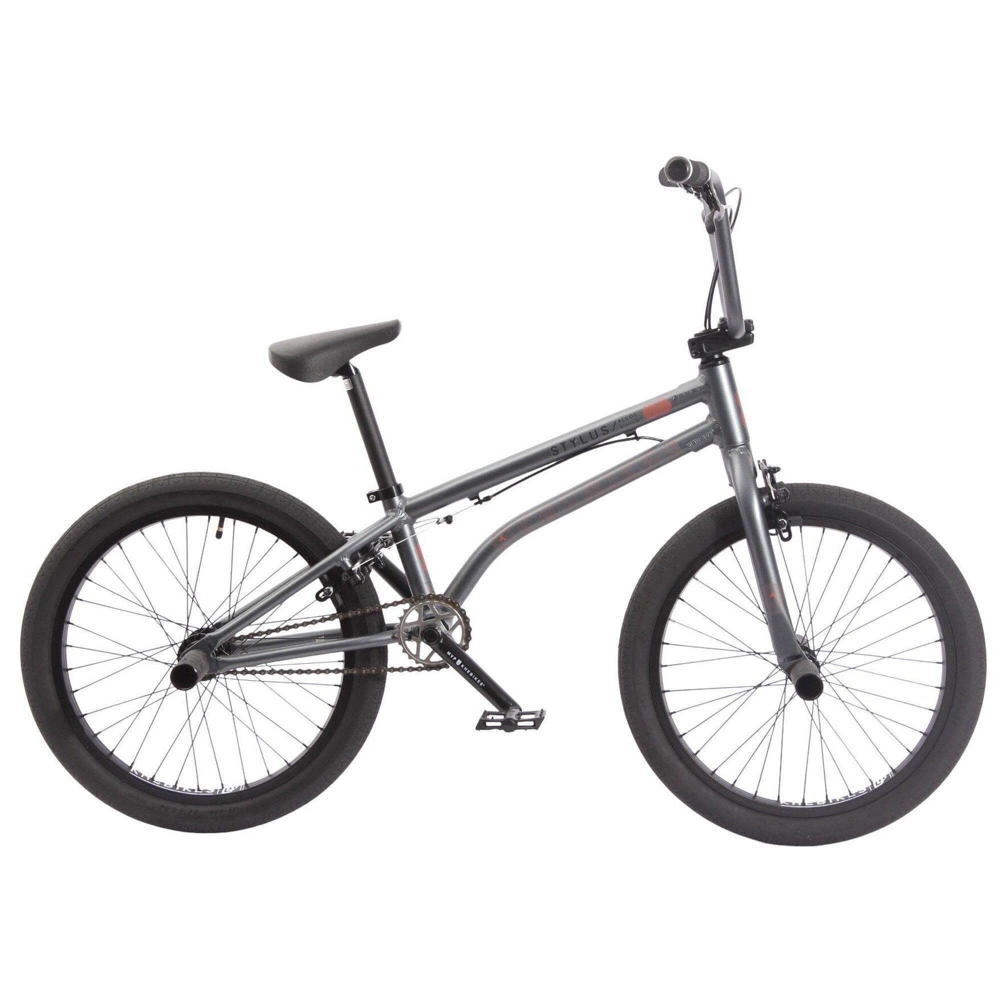Rower BMX dla dorosłych STYLUS V2 srebrny 20 cali 8,9 kg