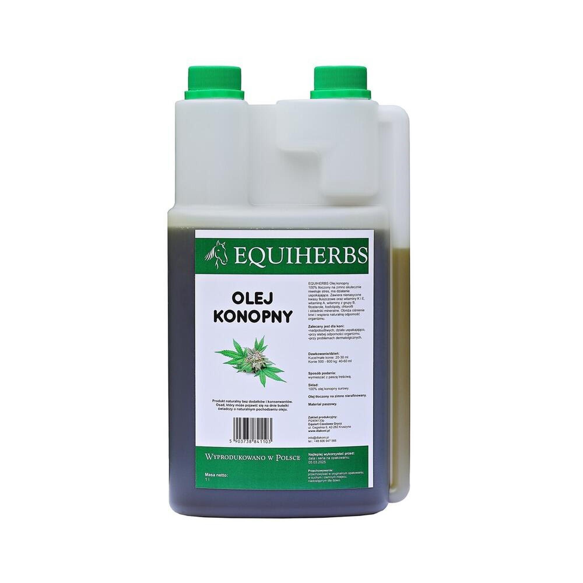 Olej konopny dla koni EQUIHERBS