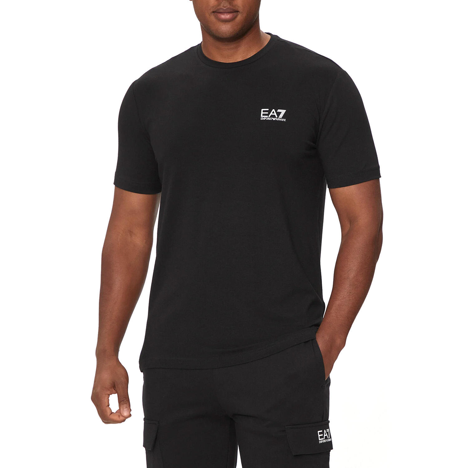 T-Shirt Core Identity Rozmiar L Czarny - 8NPT26PJVQZ-1200