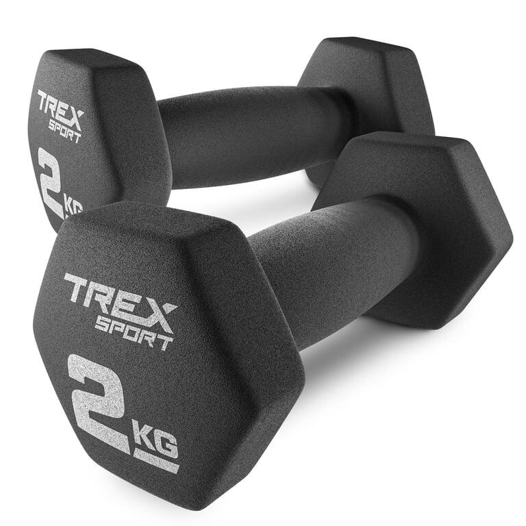 Zestaw hantelek żeliwnych neoprenowych Trex Sport TX‑020VD 2×2kg