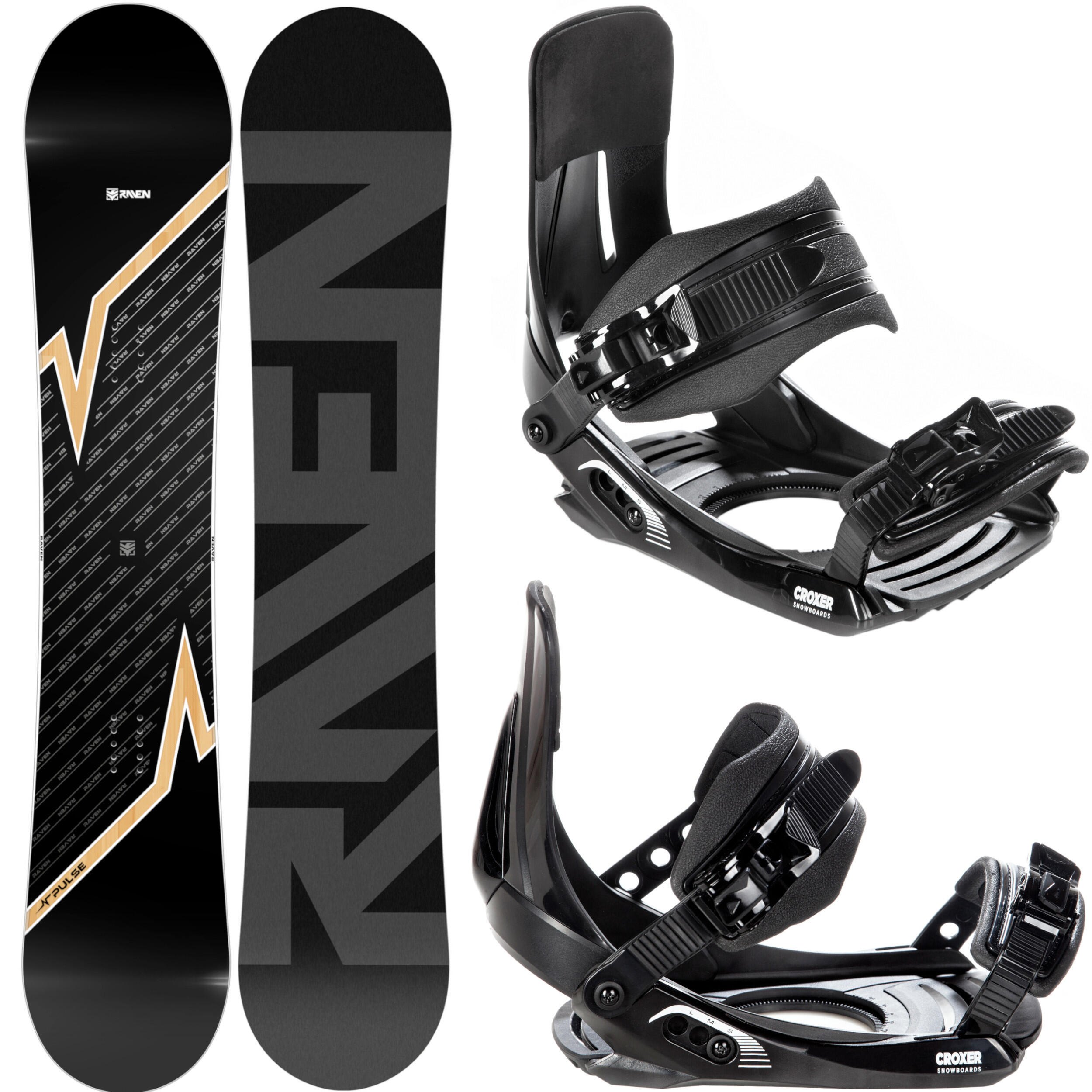 Zestaw Deska snowboardowa Raven Pulse + wiązania Croxer MP180