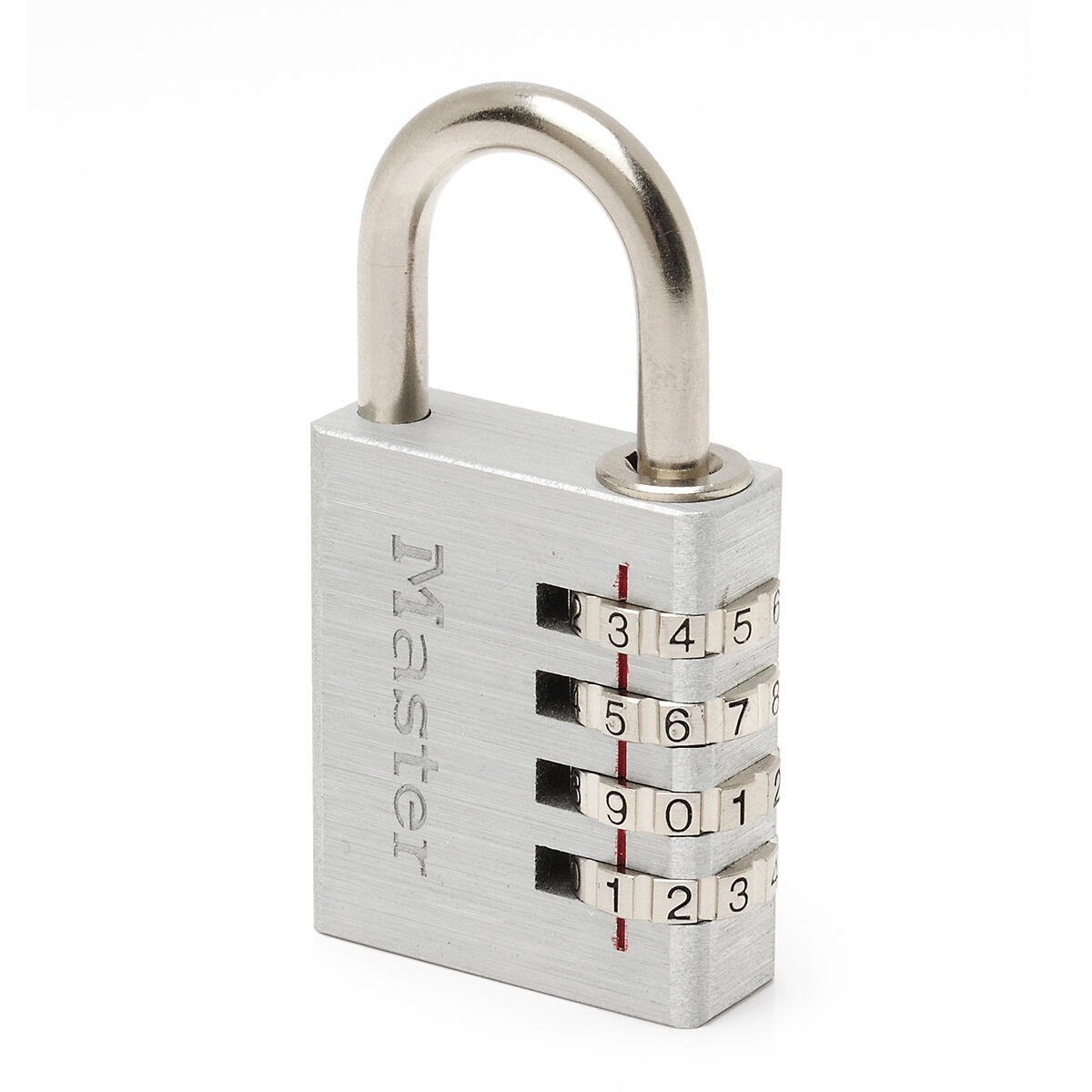 Kłódka na szyfr Master Lock 7640EURD z aluminium, kolor szary, 4 x 7,8 x 1,5 cm