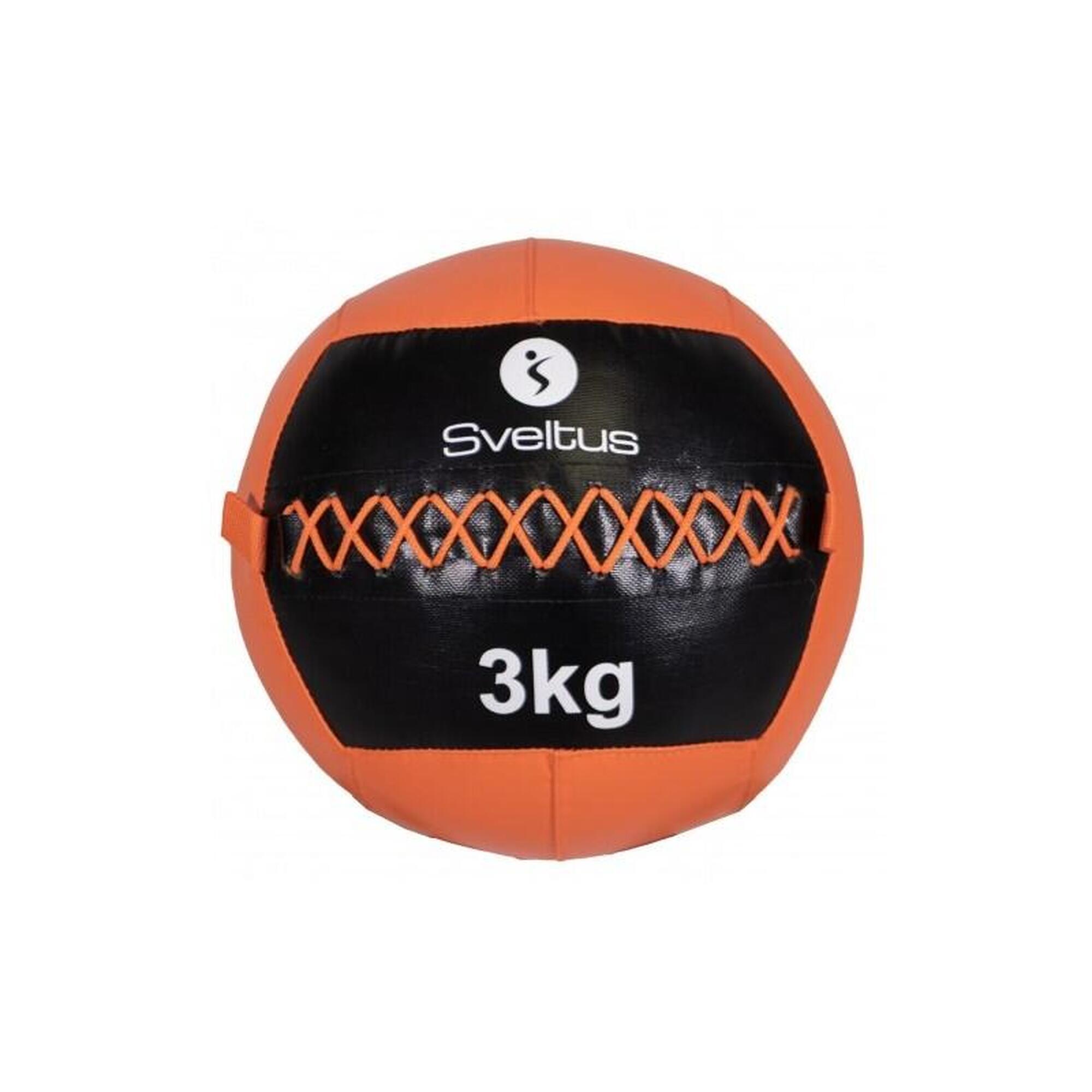 Piłka do treningu Sveltus 3 kg czarno-pomarańczowa