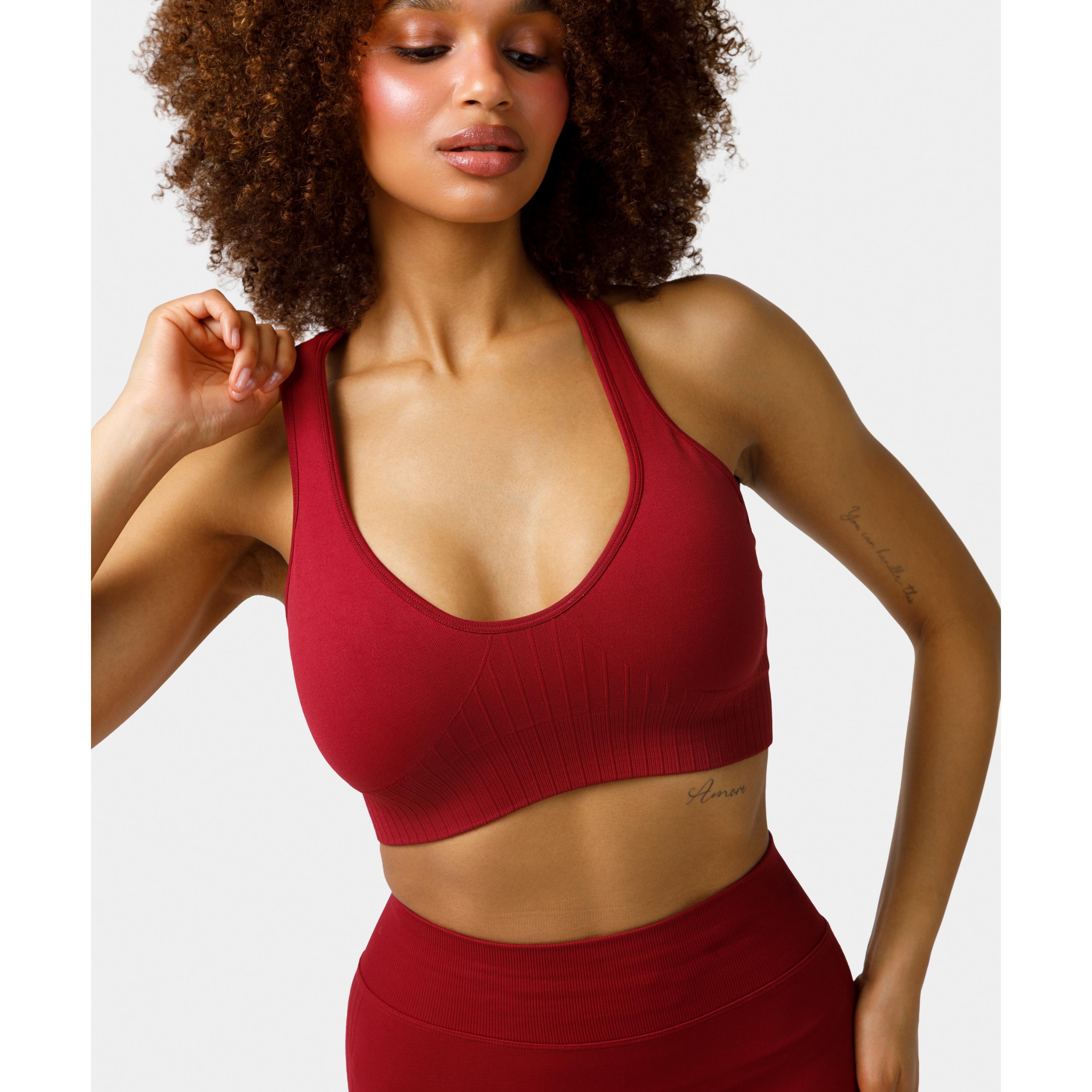 Biustonosz bezszwowy Carpatree Elite czerwony