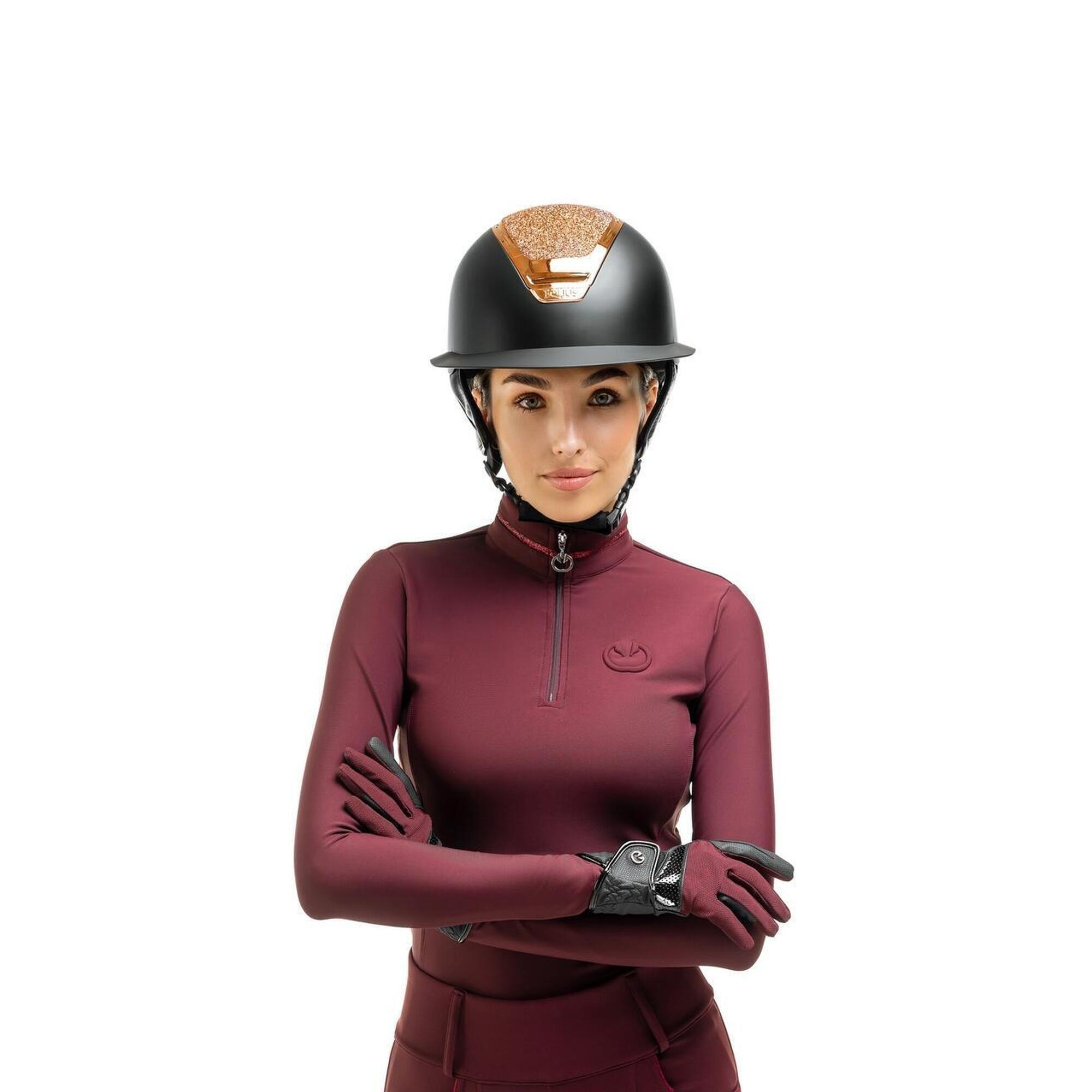 Kask jeździecki Golden Sparkling szeroki daszek Air Pump