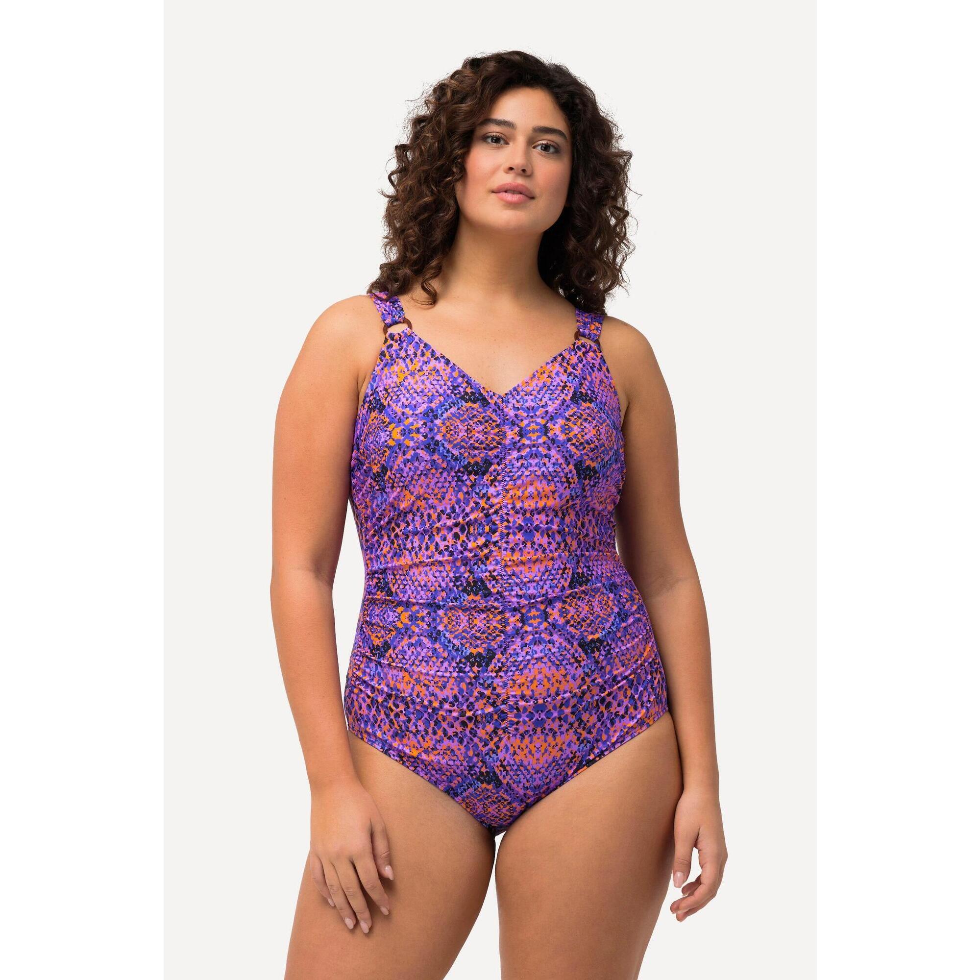 Damskie Kostium kąpielowy marszczenie miękkie miseczki ozdobne kółka