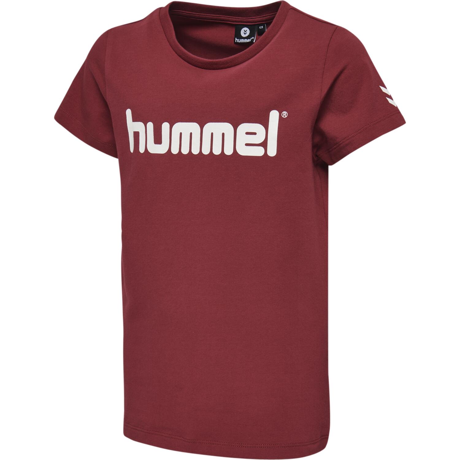 Koszulka Bawełniana Hummel Veni Kids S/S bordowa