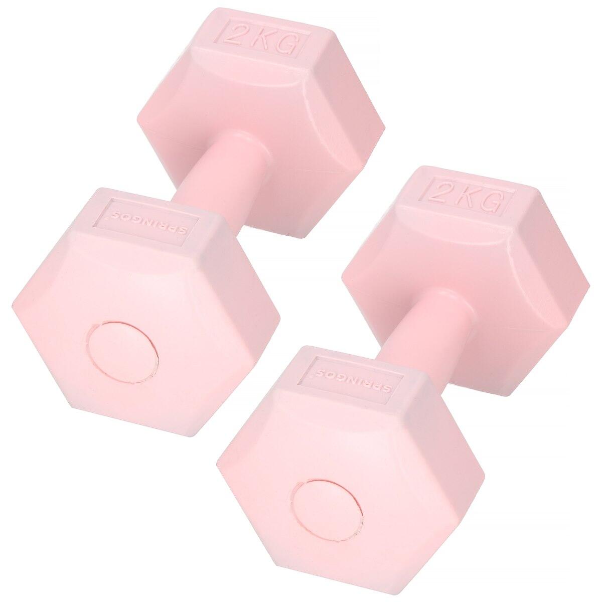 Ciężarki do ćwiczeń Springos 2kg hexagonalne hantle 2 szt.
