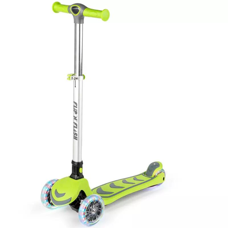 Hulajnoga czterokołowa Amaya Flip and Flash zielona.