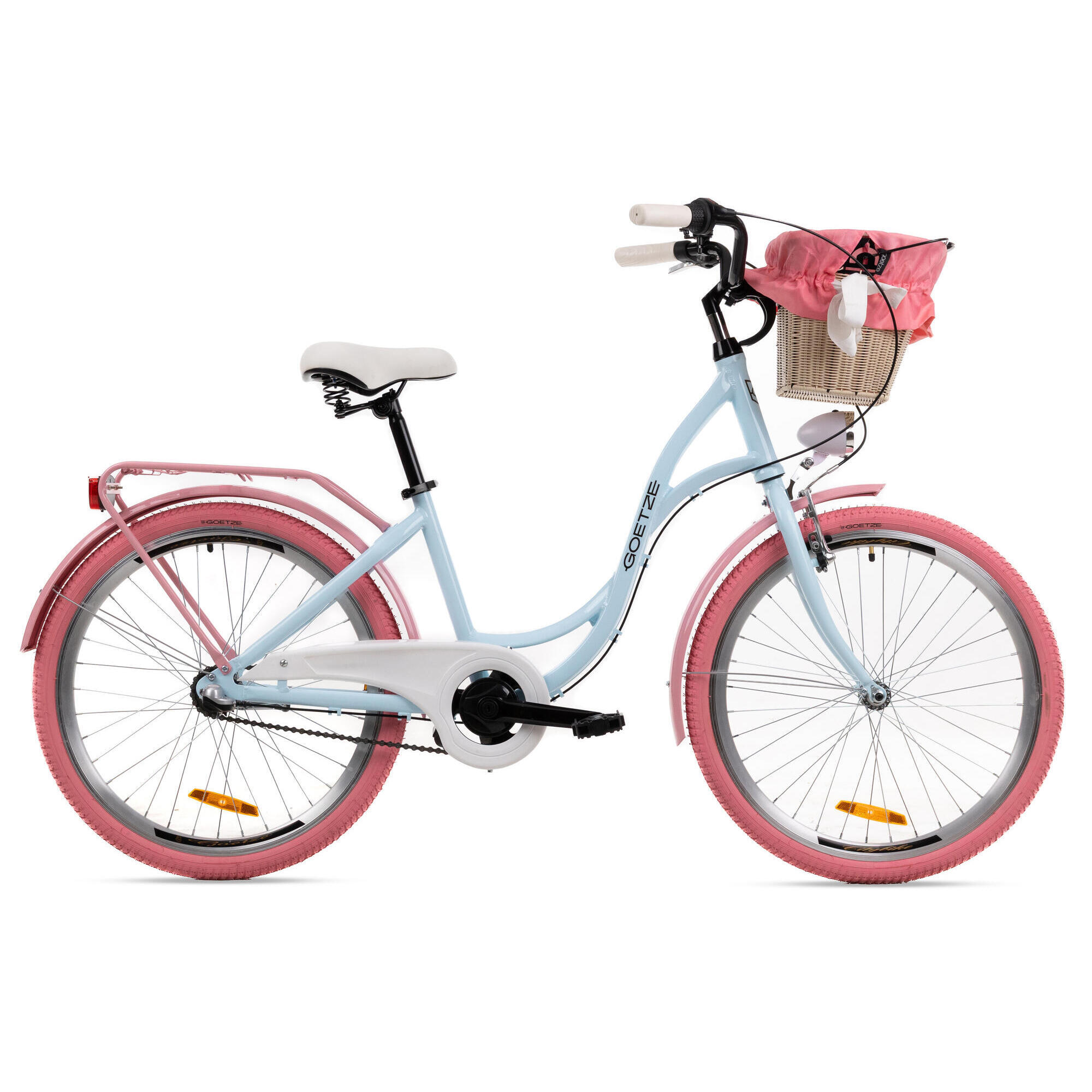 Rower Miejski Młodzieżowy Style 24 Alu NewLine 3 Biegi, Kosz