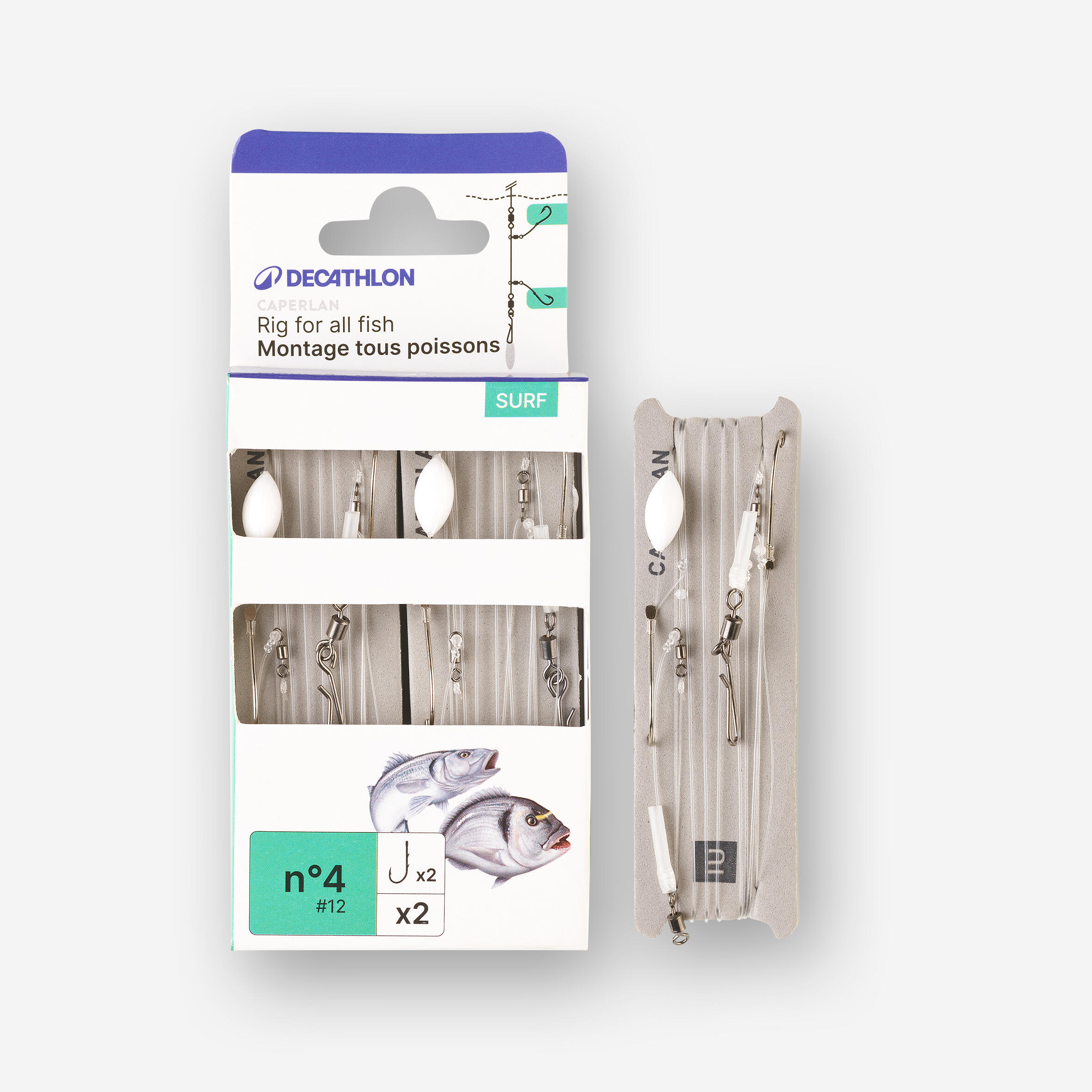 Zestaw surfcastinowy uniwersalny X2 haczyk nr 4
