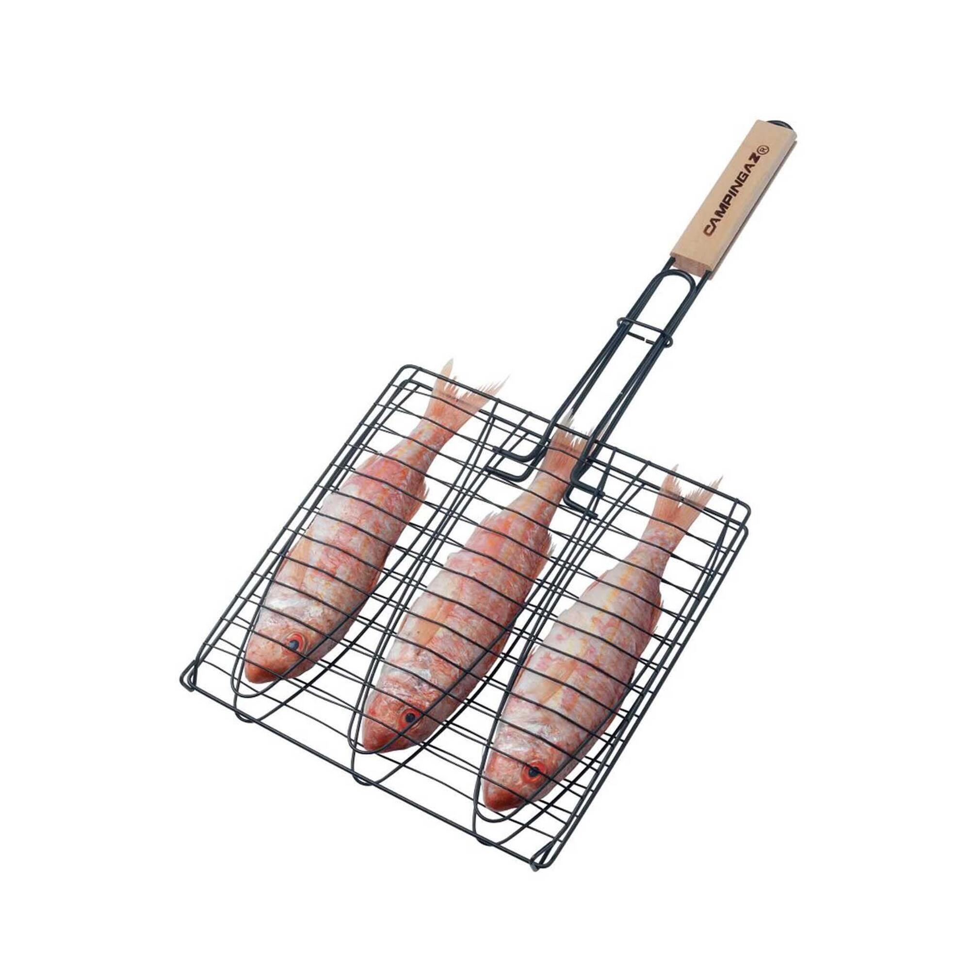 Ruszt do grillowania 3 ryb z drewnianą rękojeścią Campingaz
