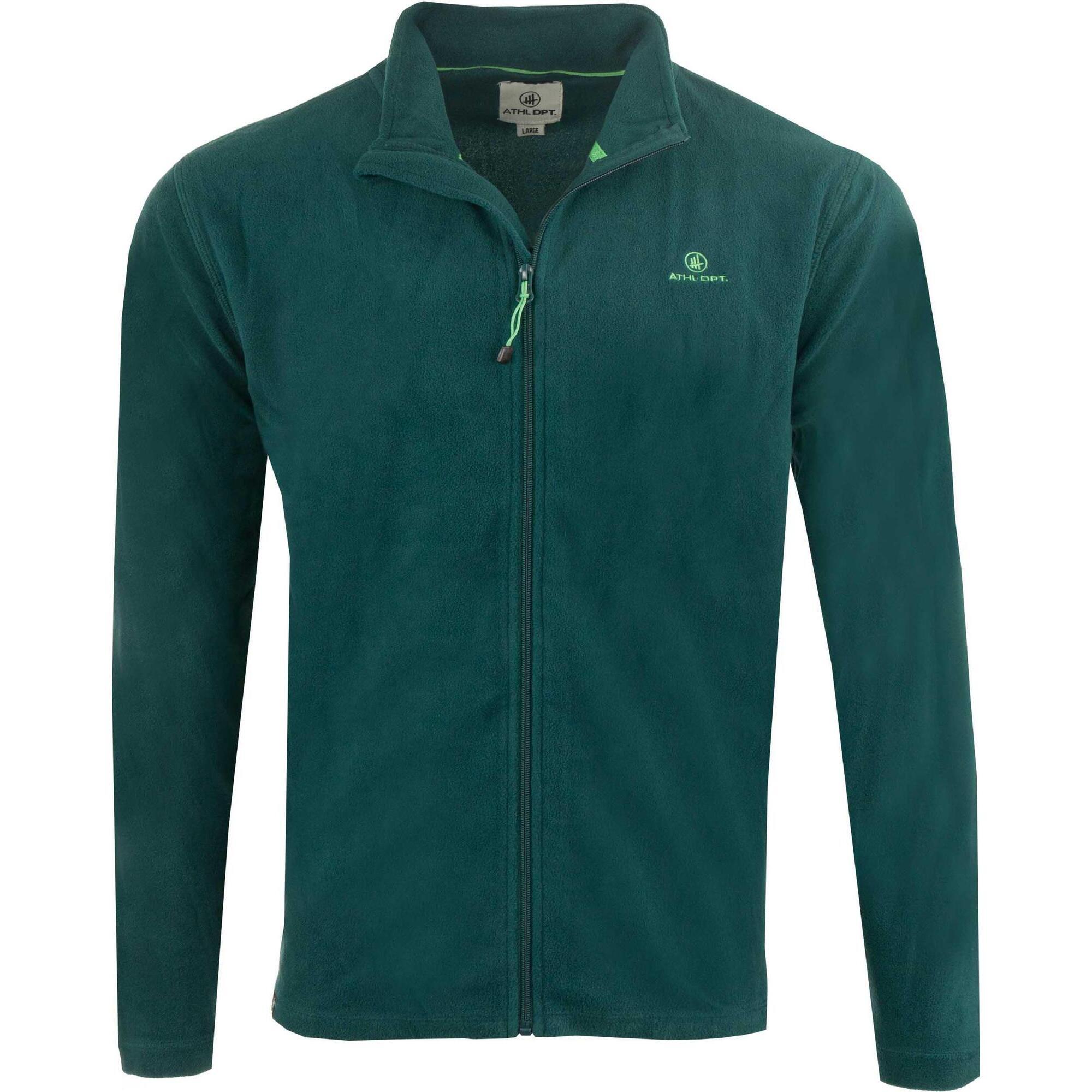 Jurassic bluza męska Athl DPT – microfleece szaro-zielona, zamek