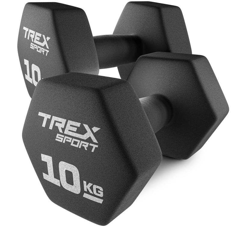 Zestaw hantelek żeliwnych neoprenowych Trex Sport TX‑010VD 2×10kg