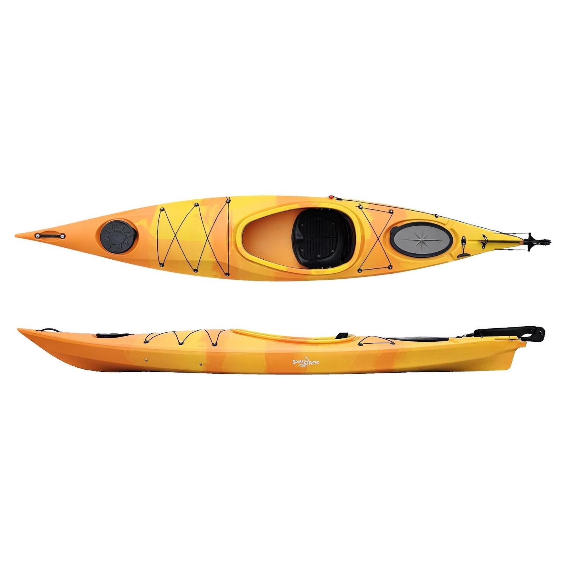 Kajak jednoosobowy turystyczny do pływania Scorpio kayak VIKING 12 + ster