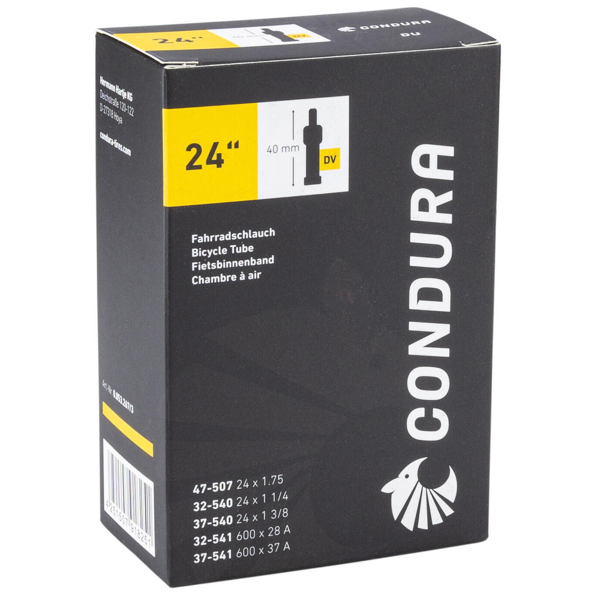 Wewnętrzna Dętka Condura 24" do Rowerów Miejskich