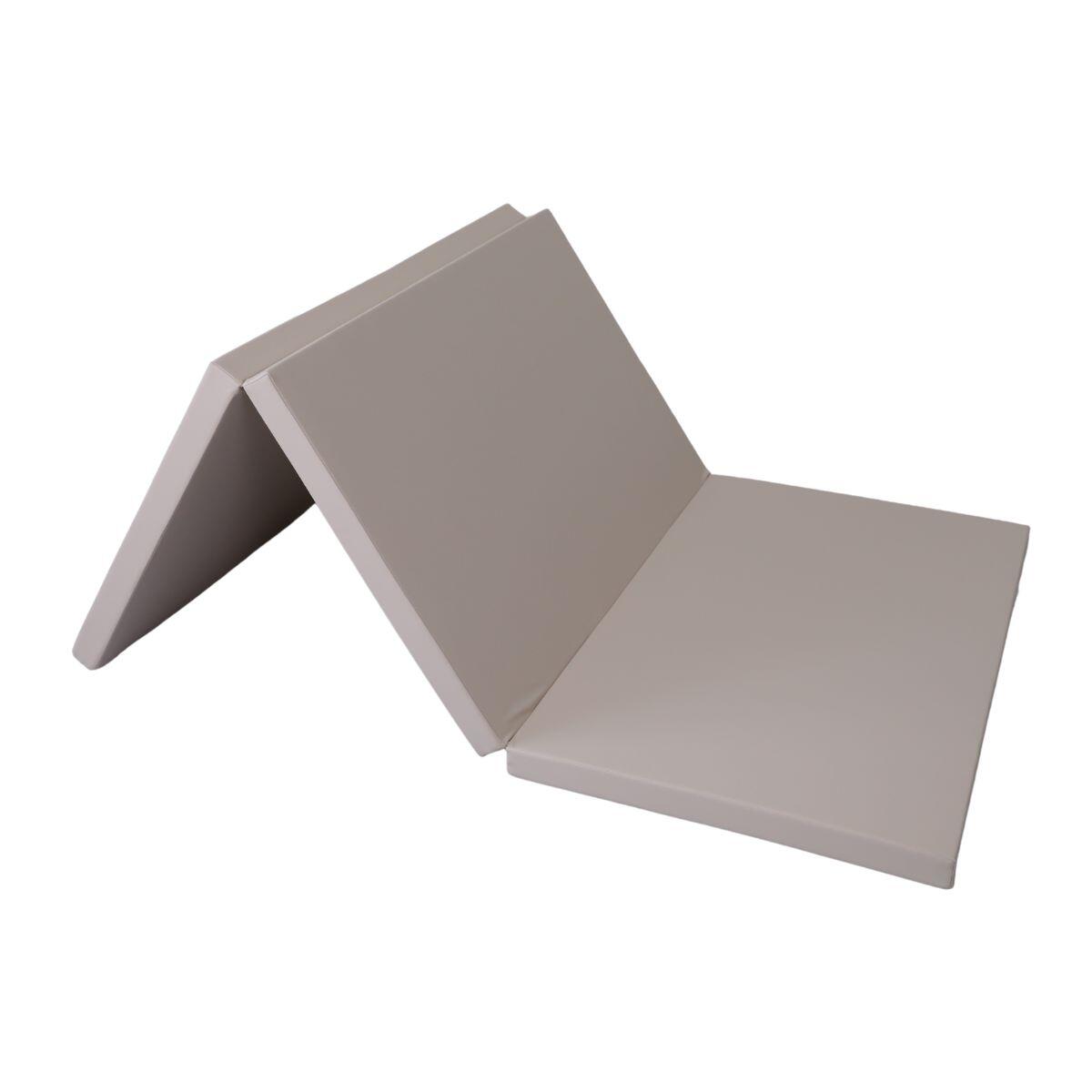 Materac Gimnastyczny Satellite 180X100X5 Cm Trzyczęściowy - Beżowy