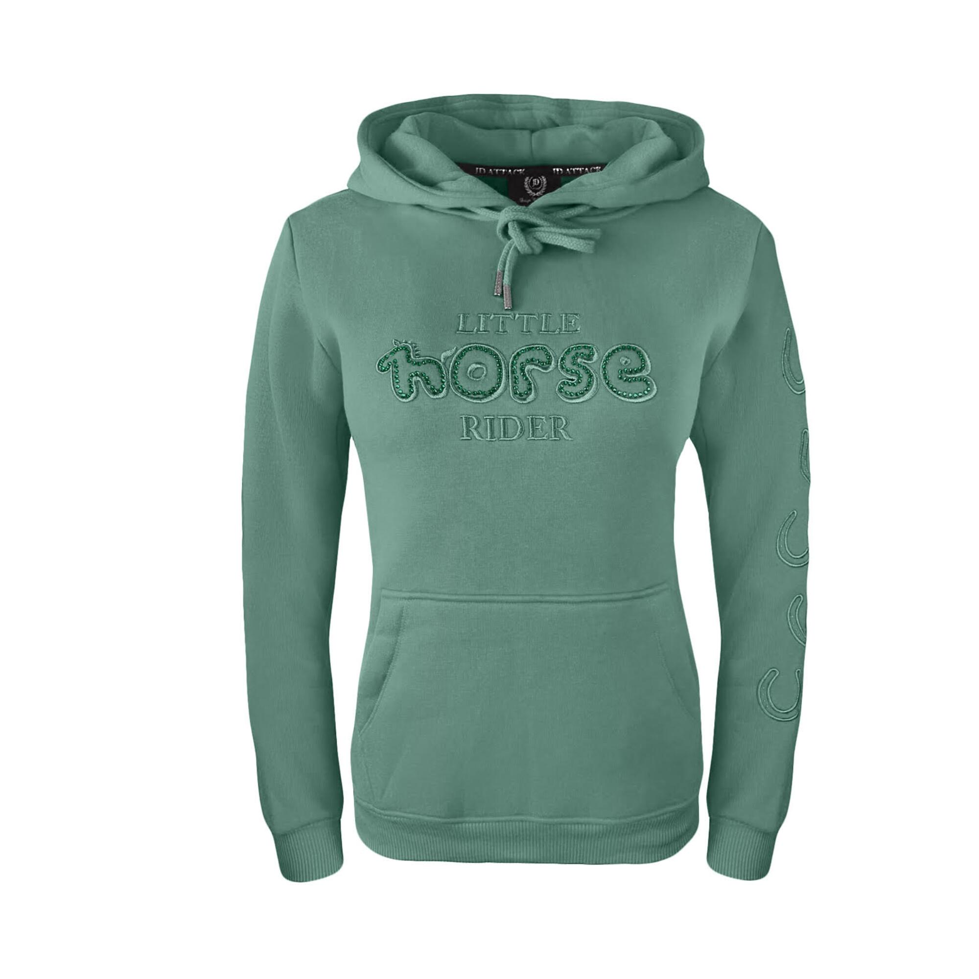 Bluza jeździecka Little Rider butelkowa zieleń JD Attack