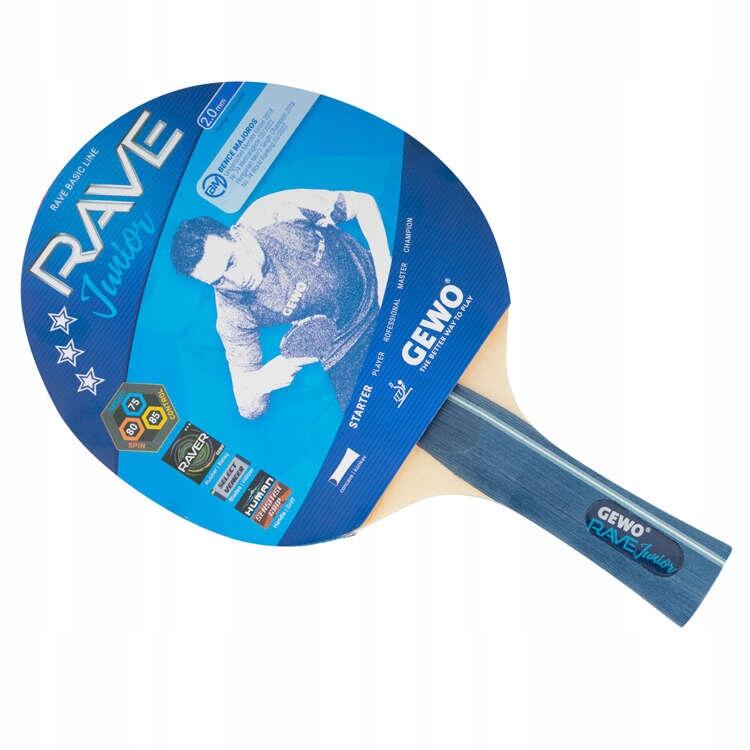 RAKIETKA paletka DO TENISA STOŁOWEGO ping ponga DLA DZIECI Gewo Rave Junior