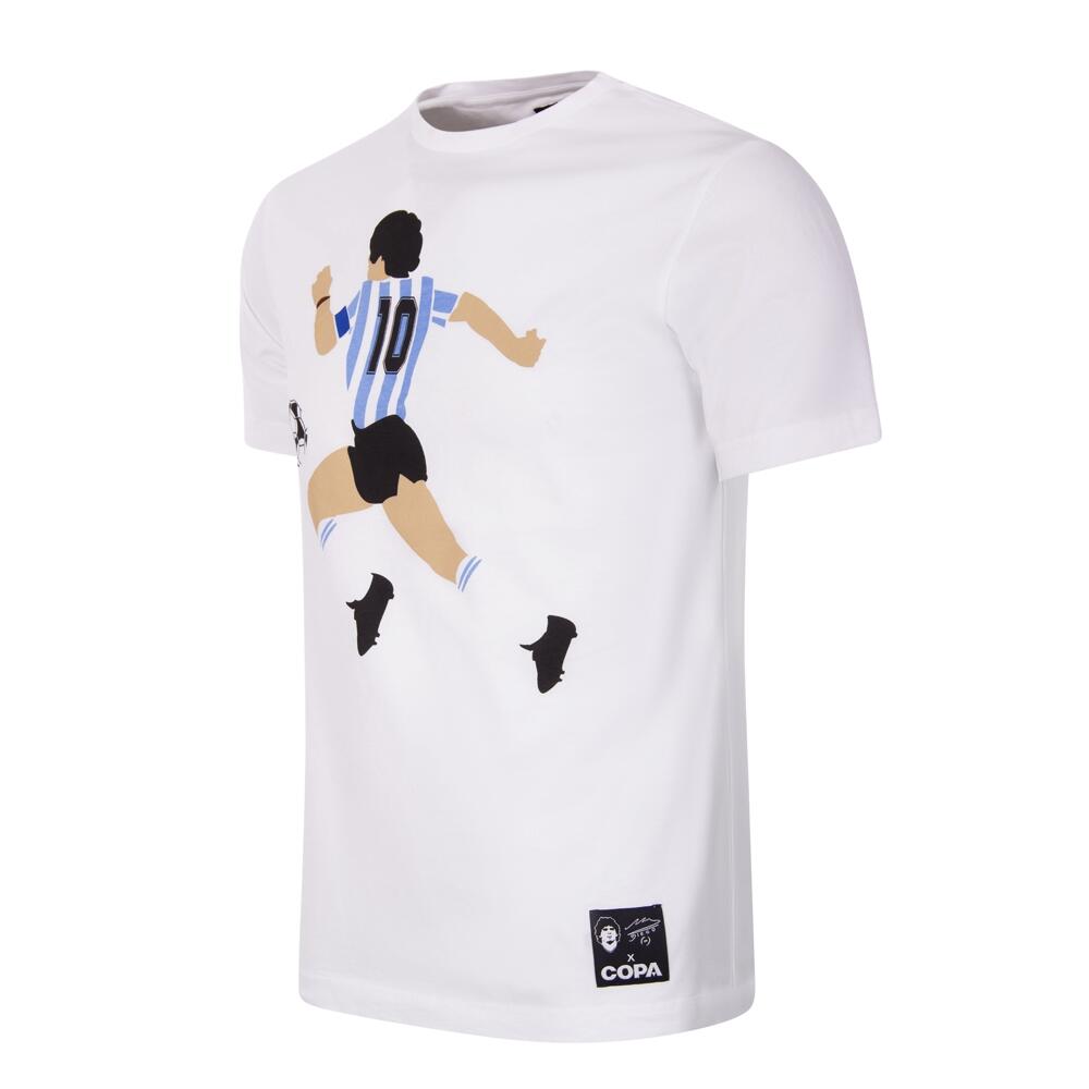 Koszulka dla dorosłych - Maradona x COPA Argentyna Graficzna - Biała