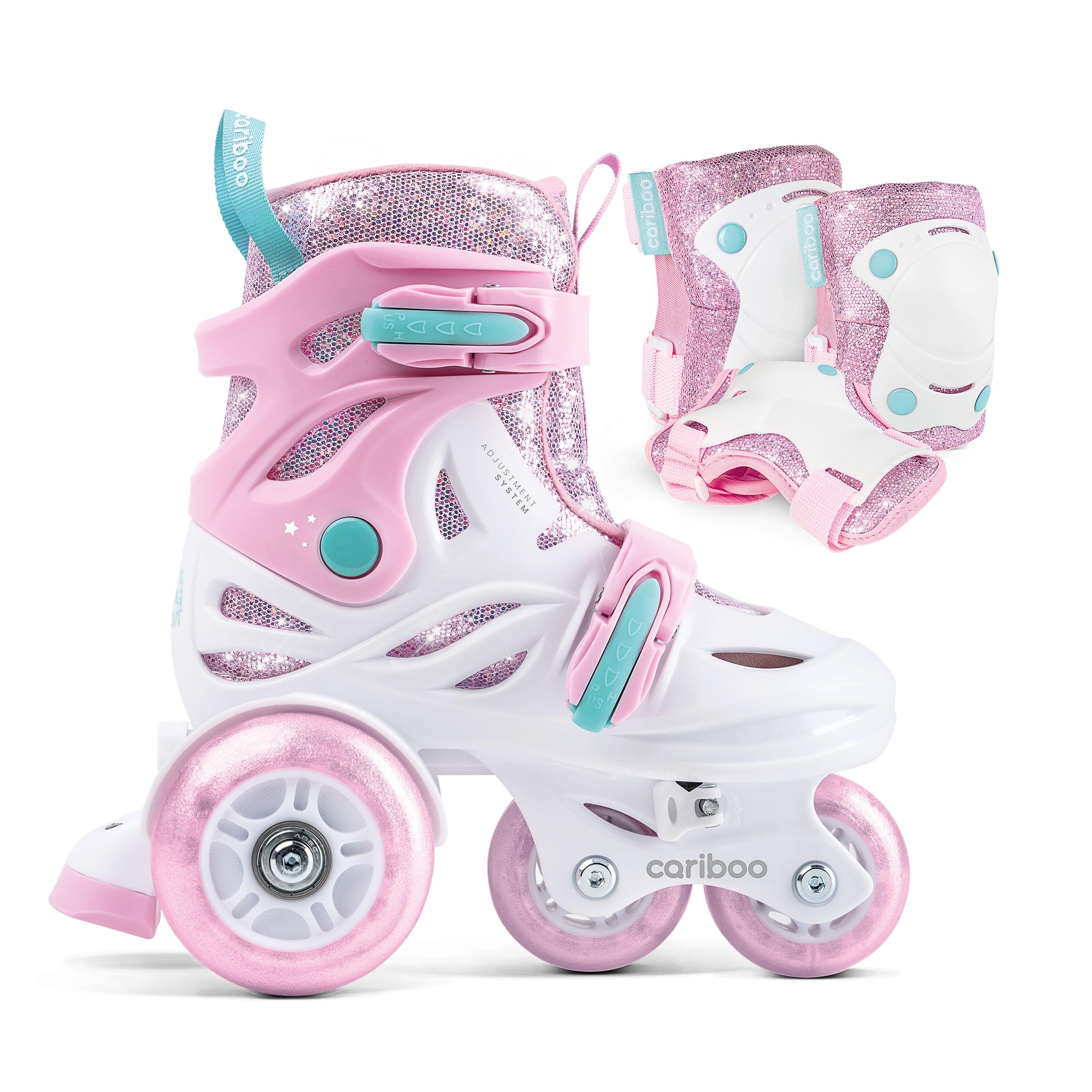 Zestaw Rolki dla dzieci CARIBOO BALLERINA z ochraniaczmi w zestawie
