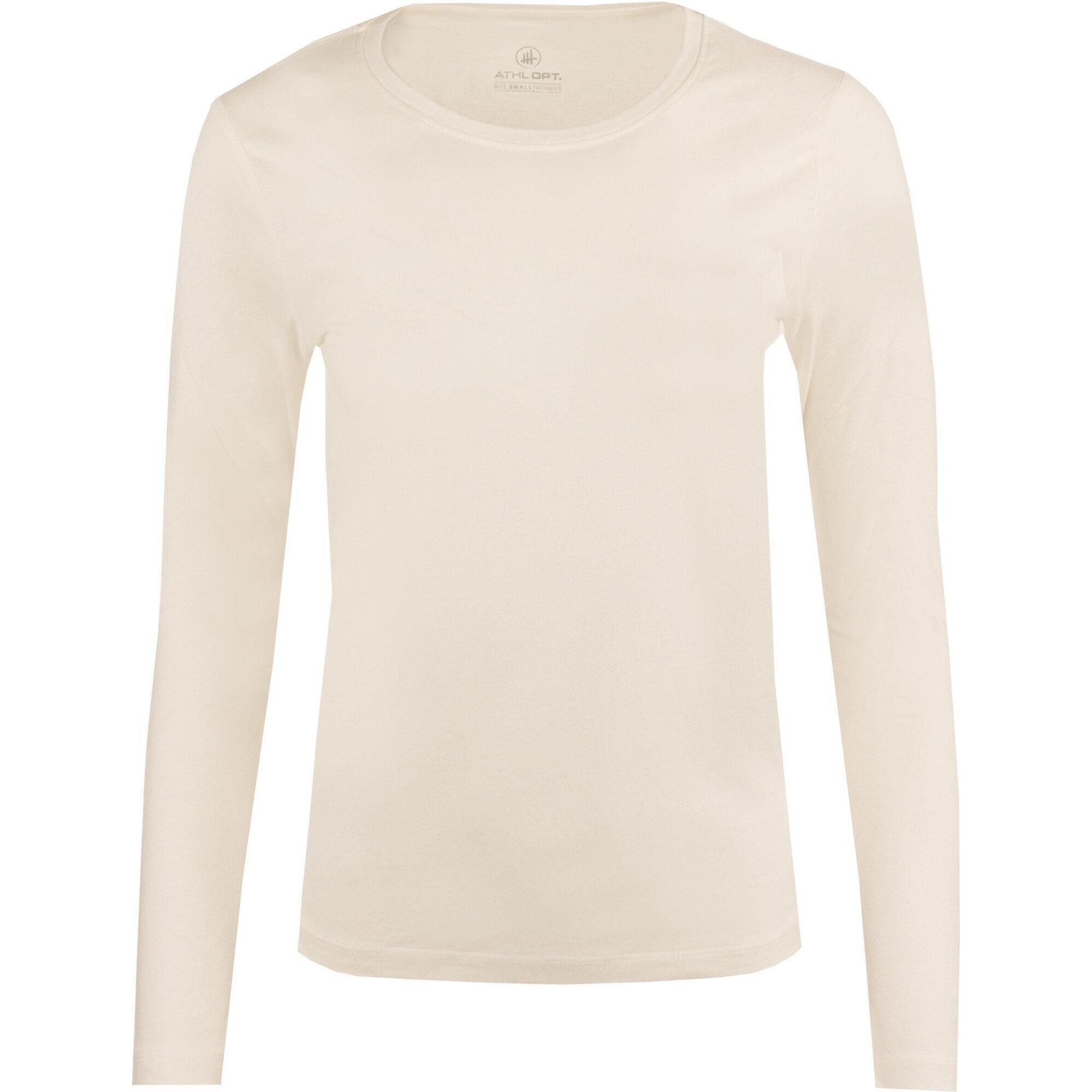 Damska koszulka Athl DPT Kerrie – długi rękaw, 100% bawełna, ivory, 2XL