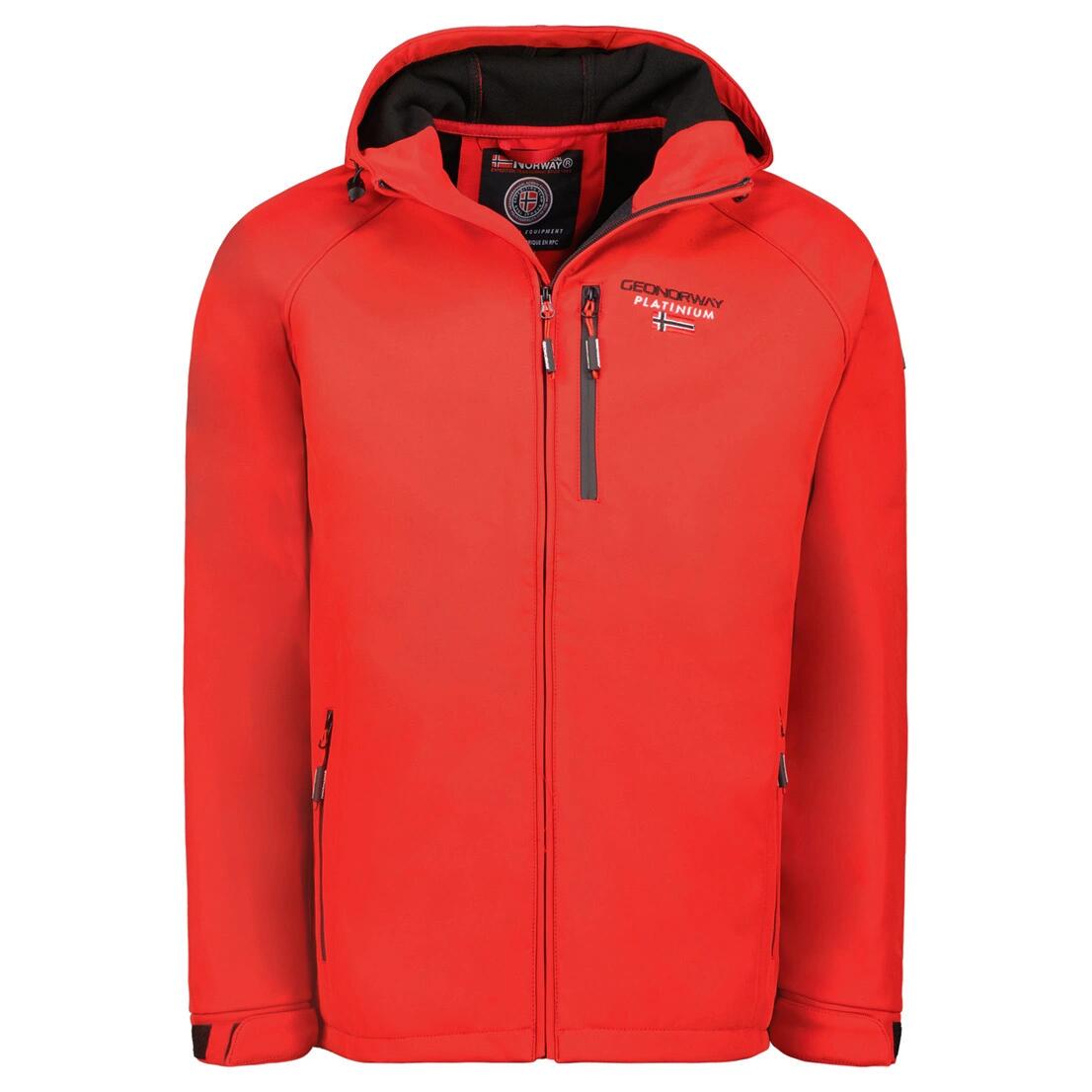 Kurtka softshell męska Geographical Norway TAKITO RED DB MEN 009, czerwona.