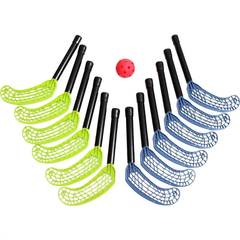 Zestaw do mini hokeja niebiesko-zielony