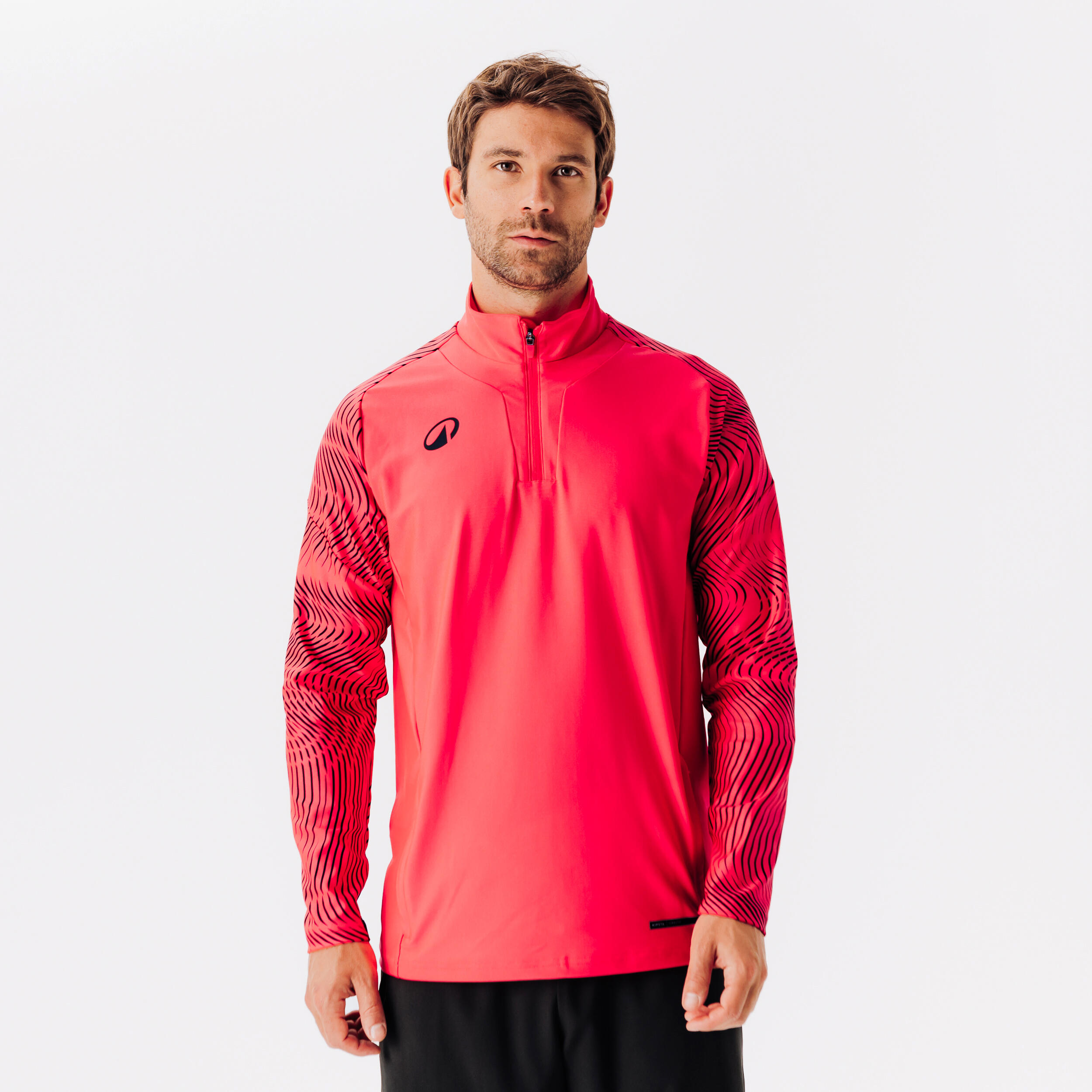 Bluza piłkarska dla dzieci Kipsta Viralto Wavy Club na krótki suwak