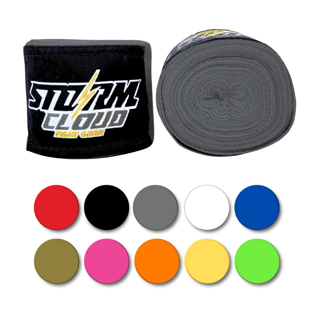 Bandaże owijki bokserskie MMA elastyczne StormCloud HW 1 Szary 2,5m