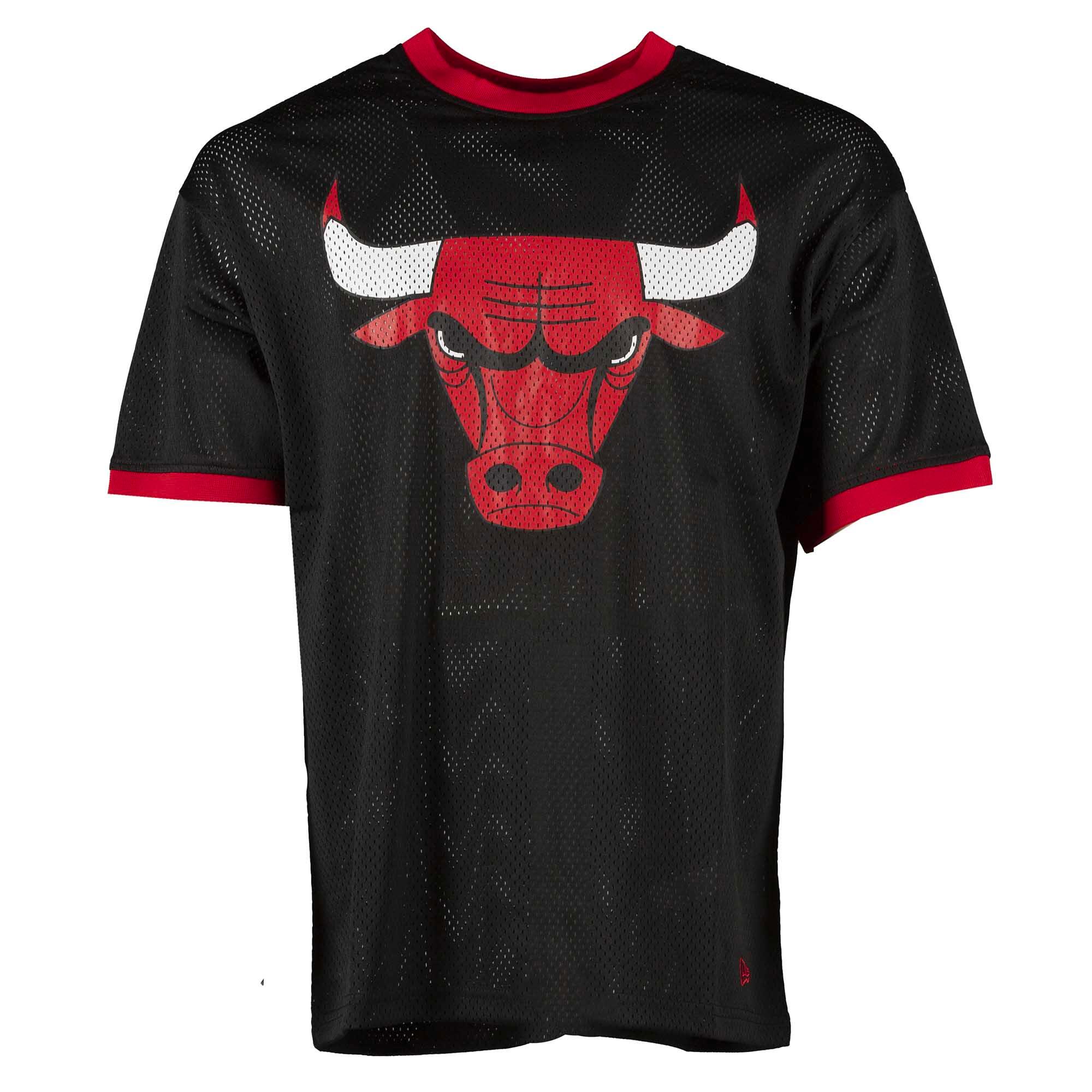 Koszulka do koszykówki New Era NBA Mesh Chicago Bulls Czarny