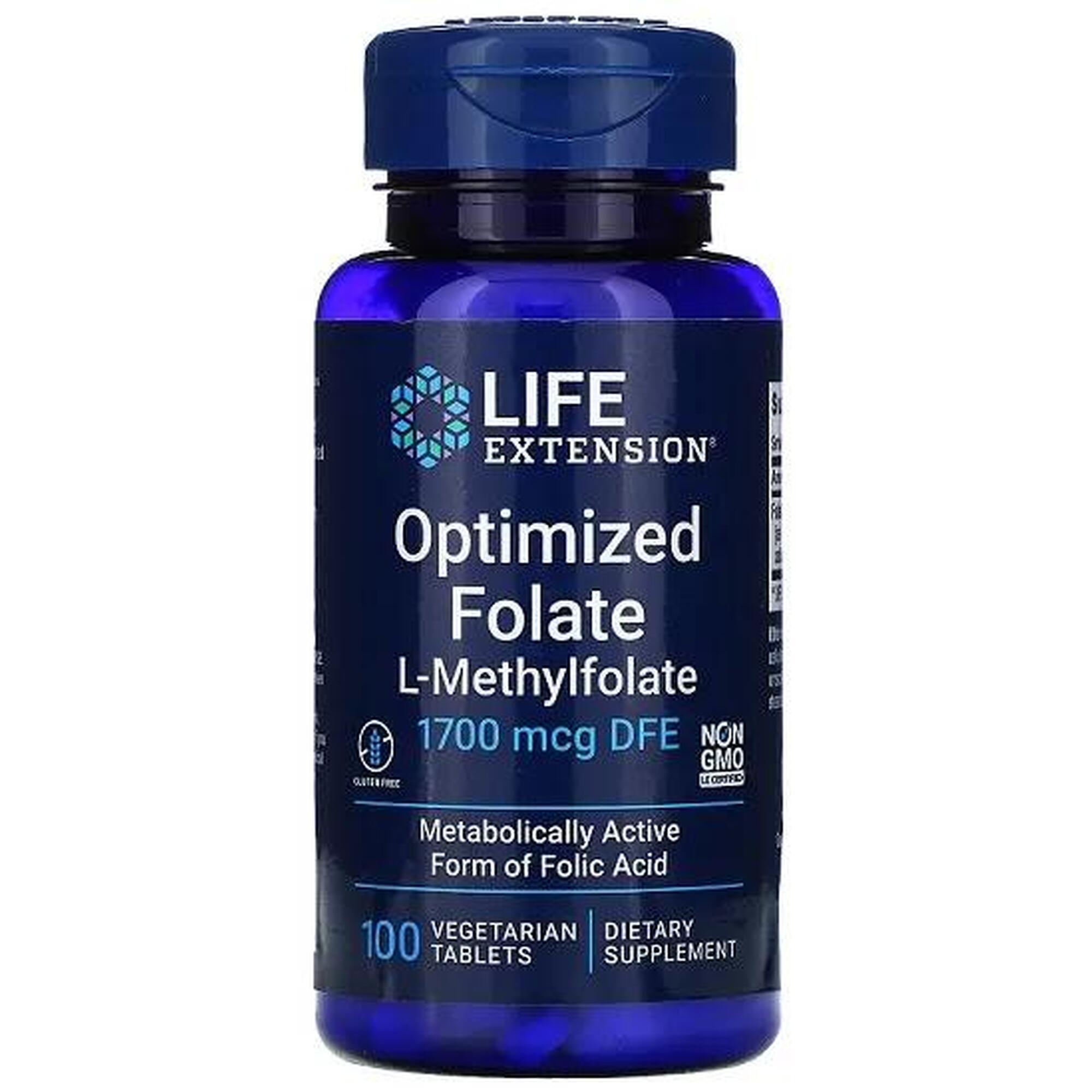 Optimized Folate 1000µg Life Extension 100 vkaps