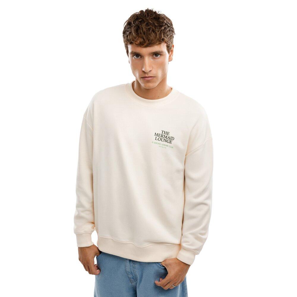 Męska bluza z bawełny organicznej Lifestyle Siroko Lounge Sand