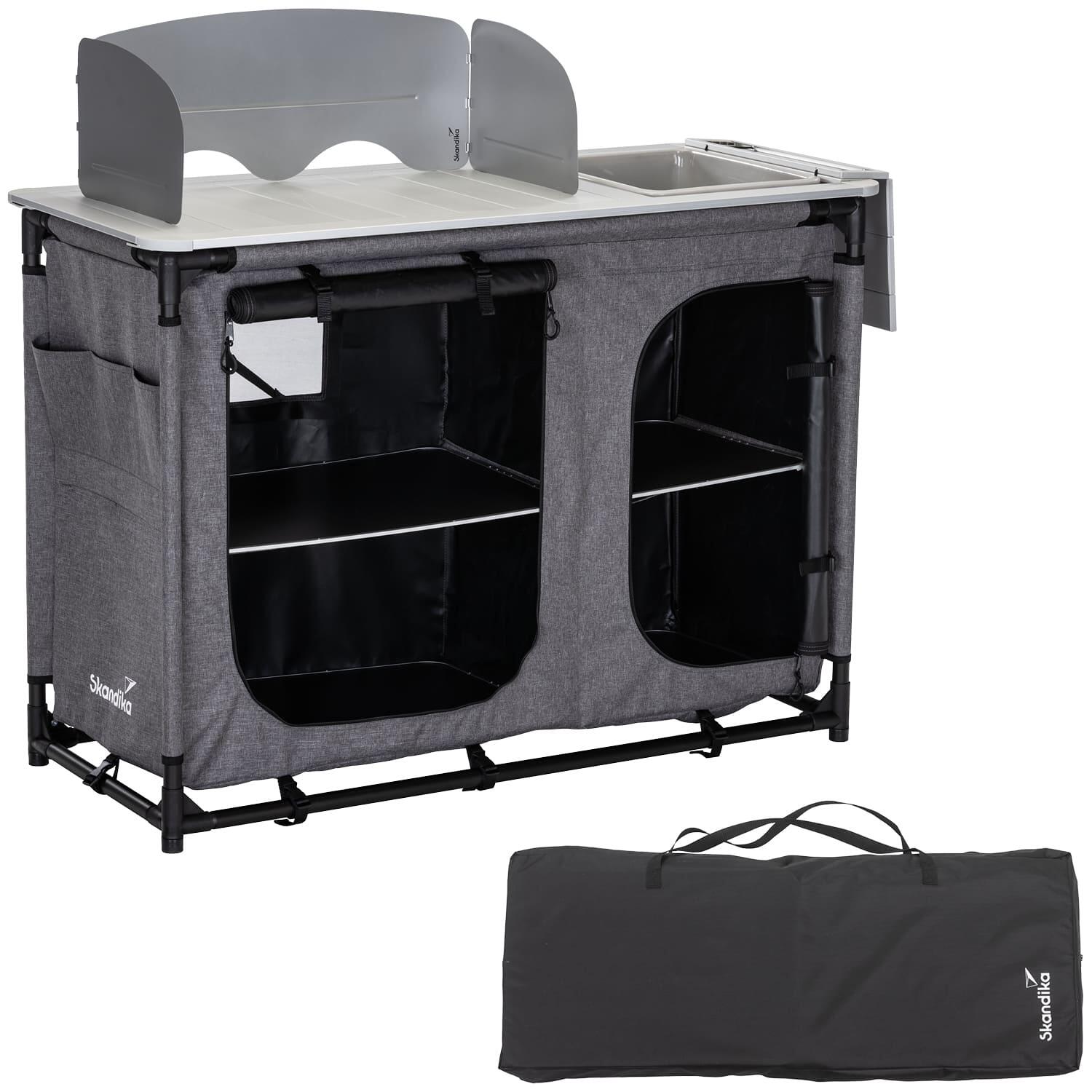 Szafka kempingowa, składana, kuchenna Ruoka, ze zlewem i osłoną