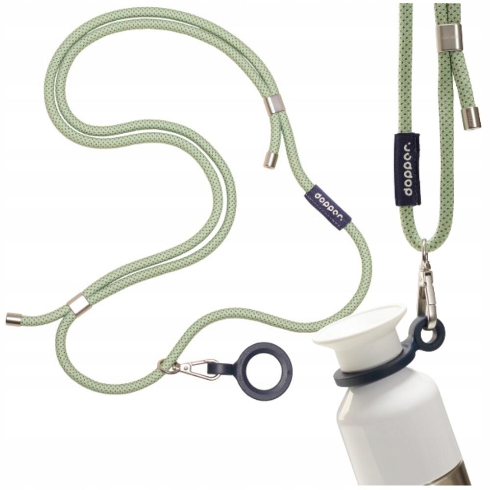 Pasek Dopper Cord zielony do butelki regulowany eko linka uchwyt crossbody