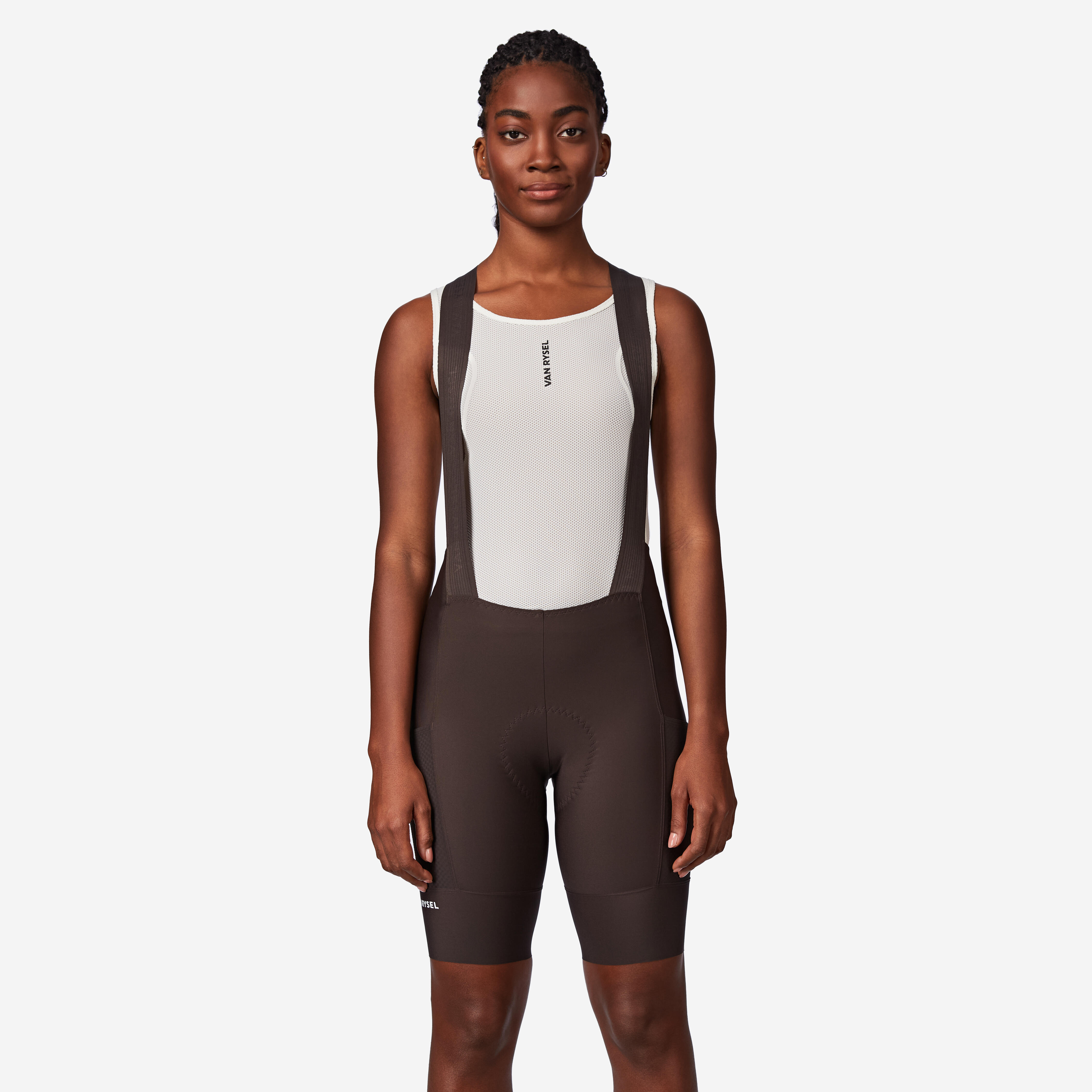 Spodenki rowerowe szosowe damskie Van Rysel Endurance EDR na szelkach