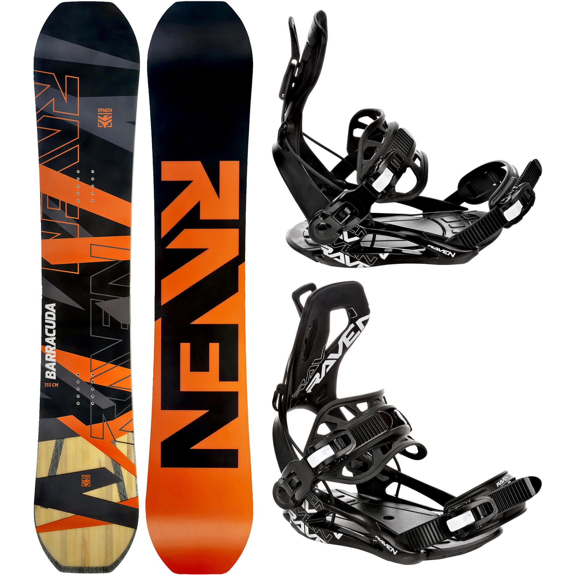 Zestaw Deska snowboardowa Raven Barracuda Carbon + wiązania Raven FTM450
