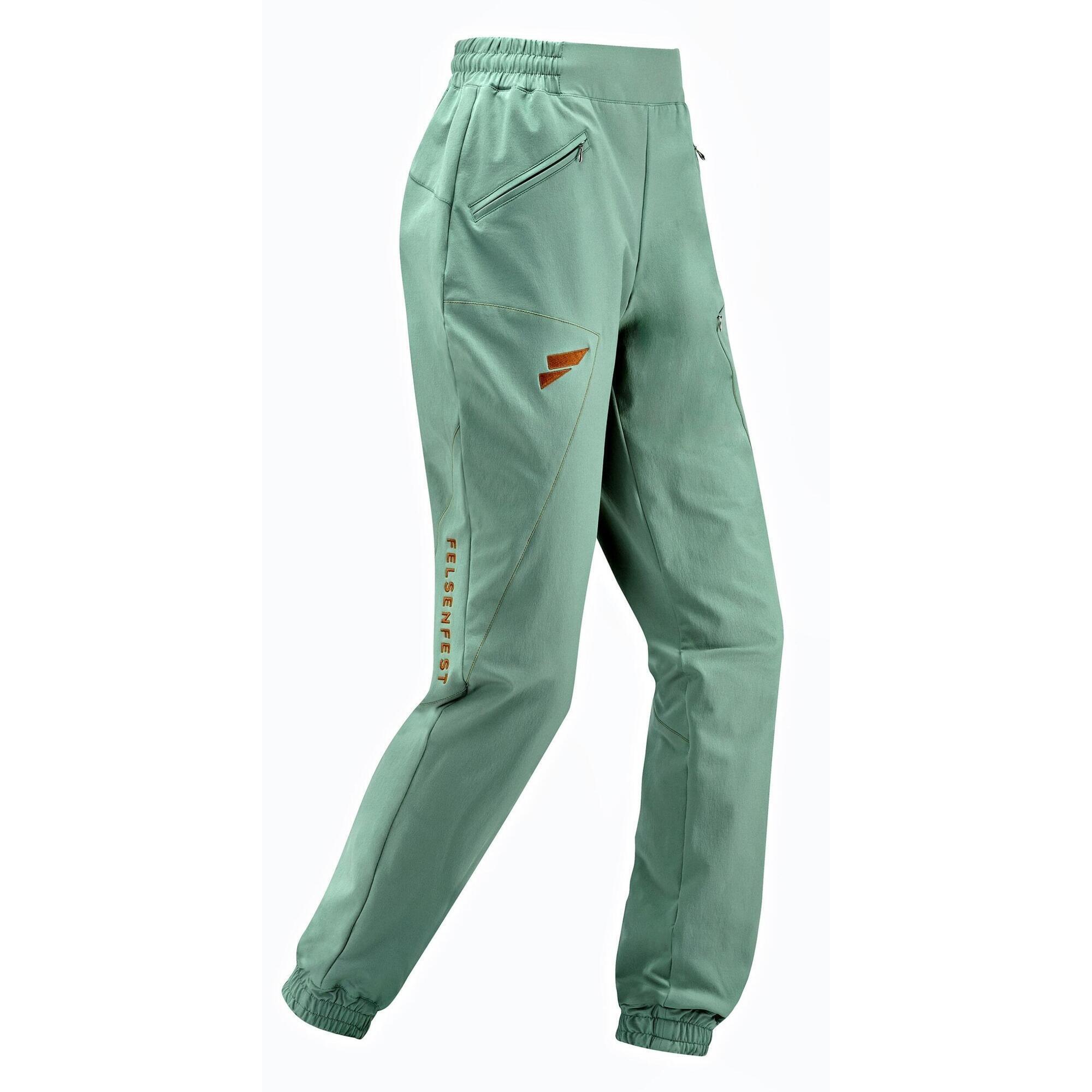 Spodnie boulderowe dla kobiet Turkusowy