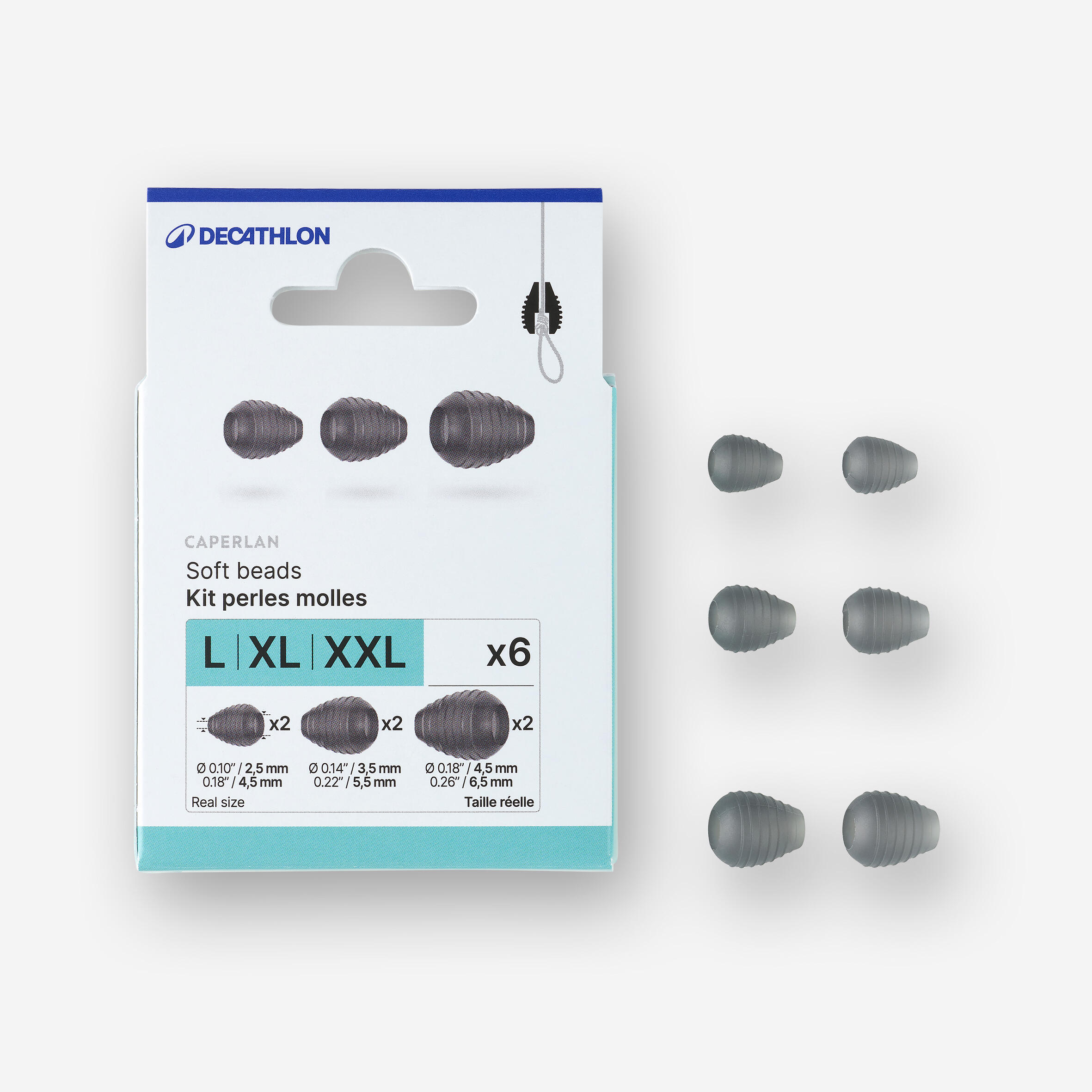 Miękkie koraliki stopery S / M / L