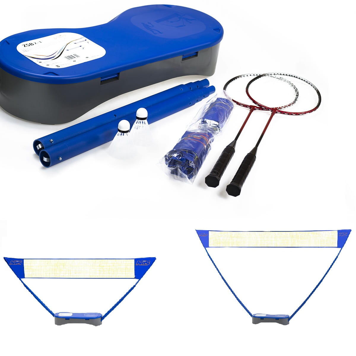 ZESTAW 2w1 2 RAKIETY + SIAT. BADM. + SIAT. TEN. ZIEM ZSB2