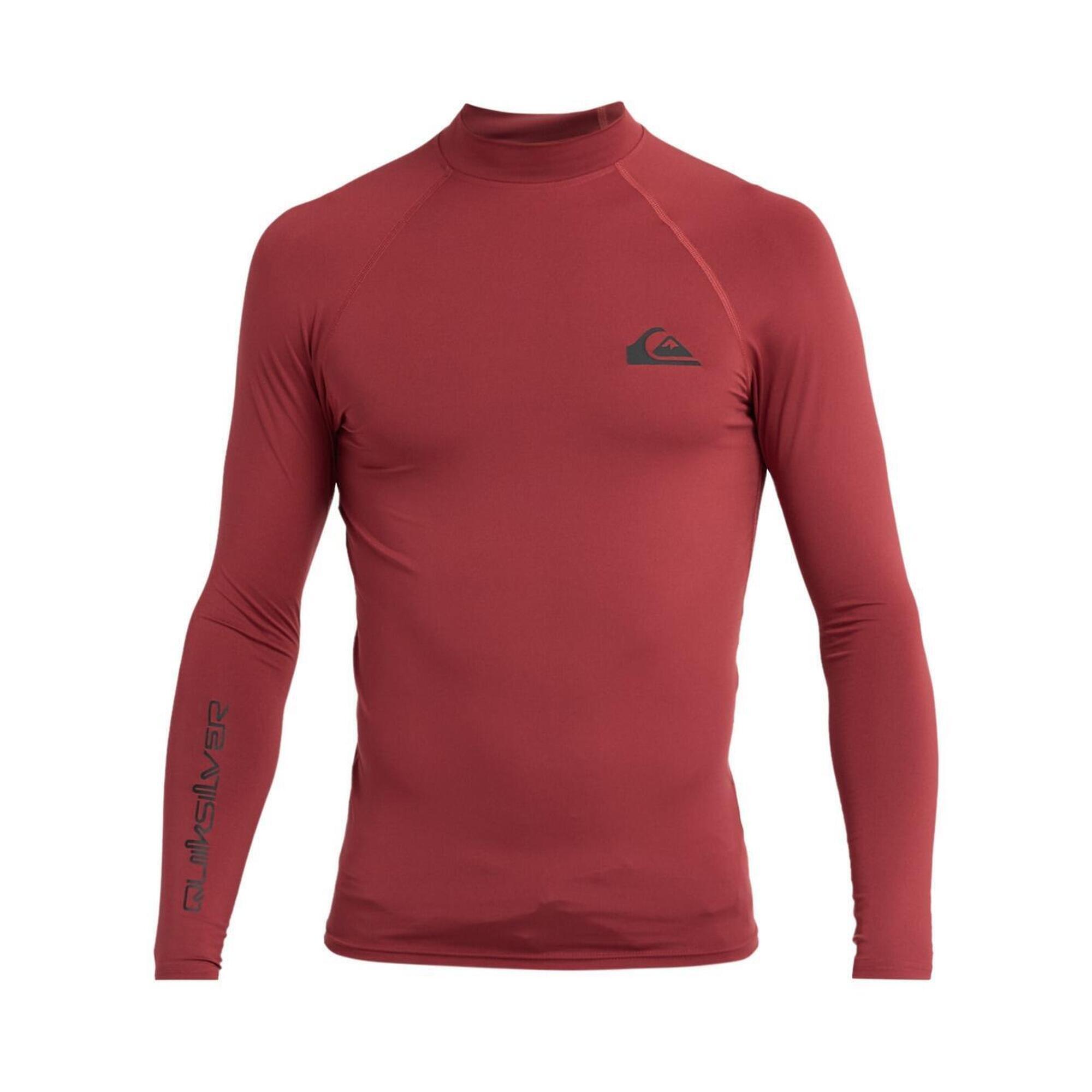 Koszulka surfingowa z długim rękawem UPF 50 dla Mężczyzn EVERYDAY Czerwony