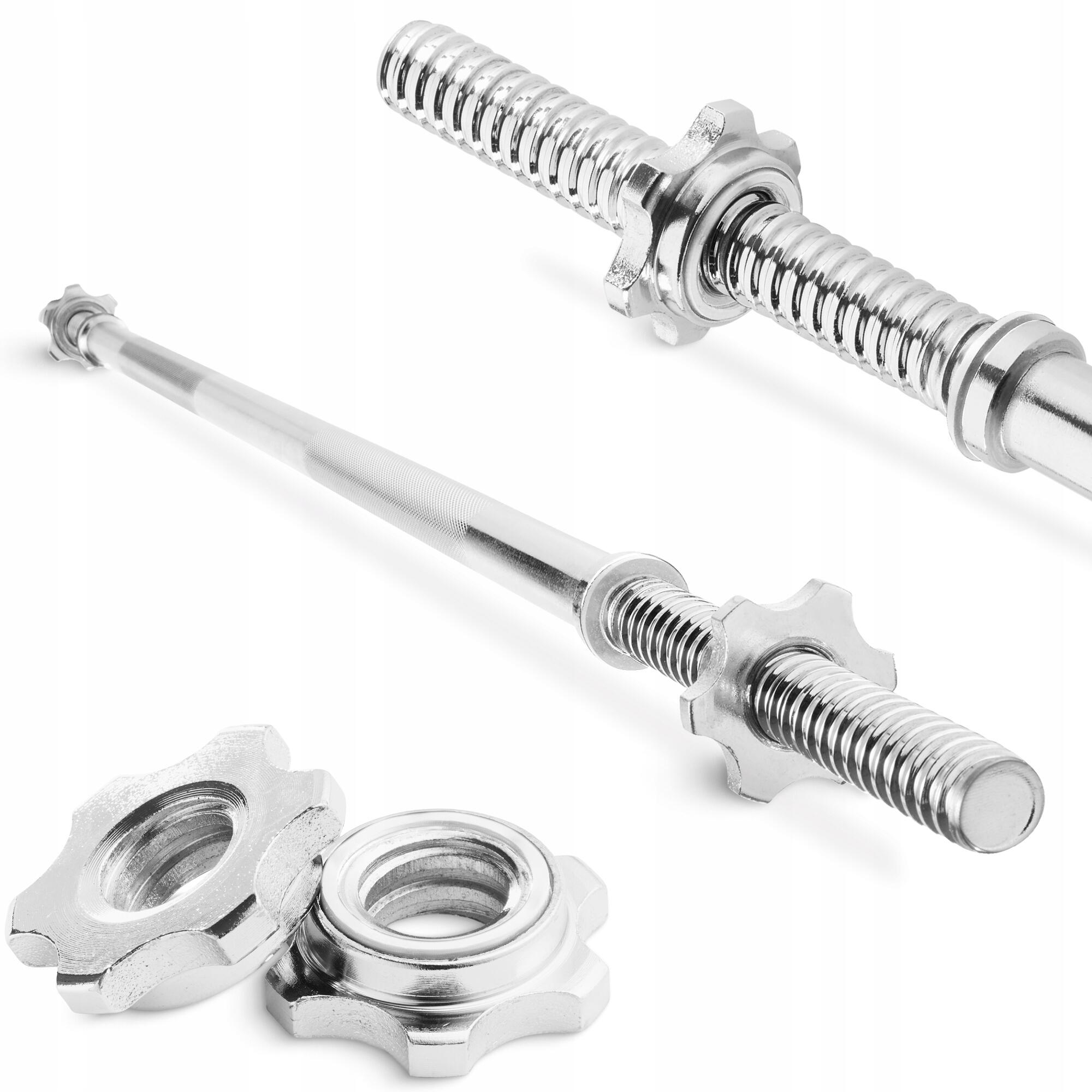 Gryf prosty do sztangi do treningu siłowego 4FIZJO gwintowany 180 cm