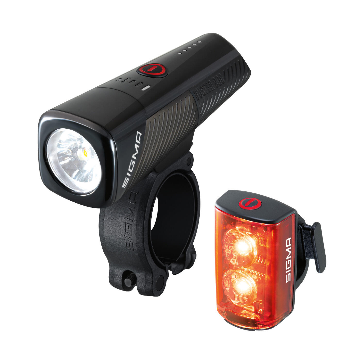 Zestaw oświetlenia rowerowego Sigma Buster 800 - RL 80 Led USB