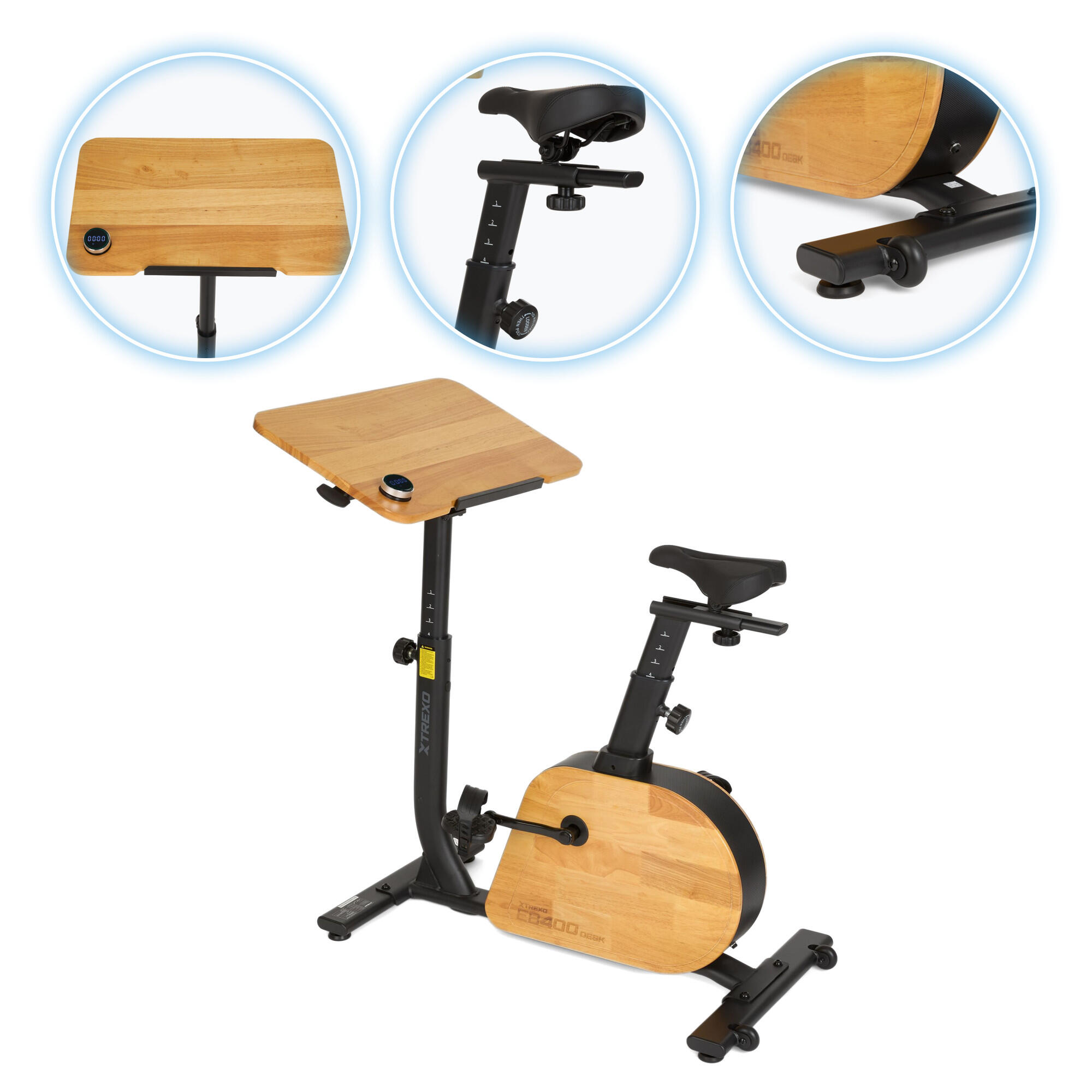 Rower elektryczny XTREXO EB400-desk czarny OS