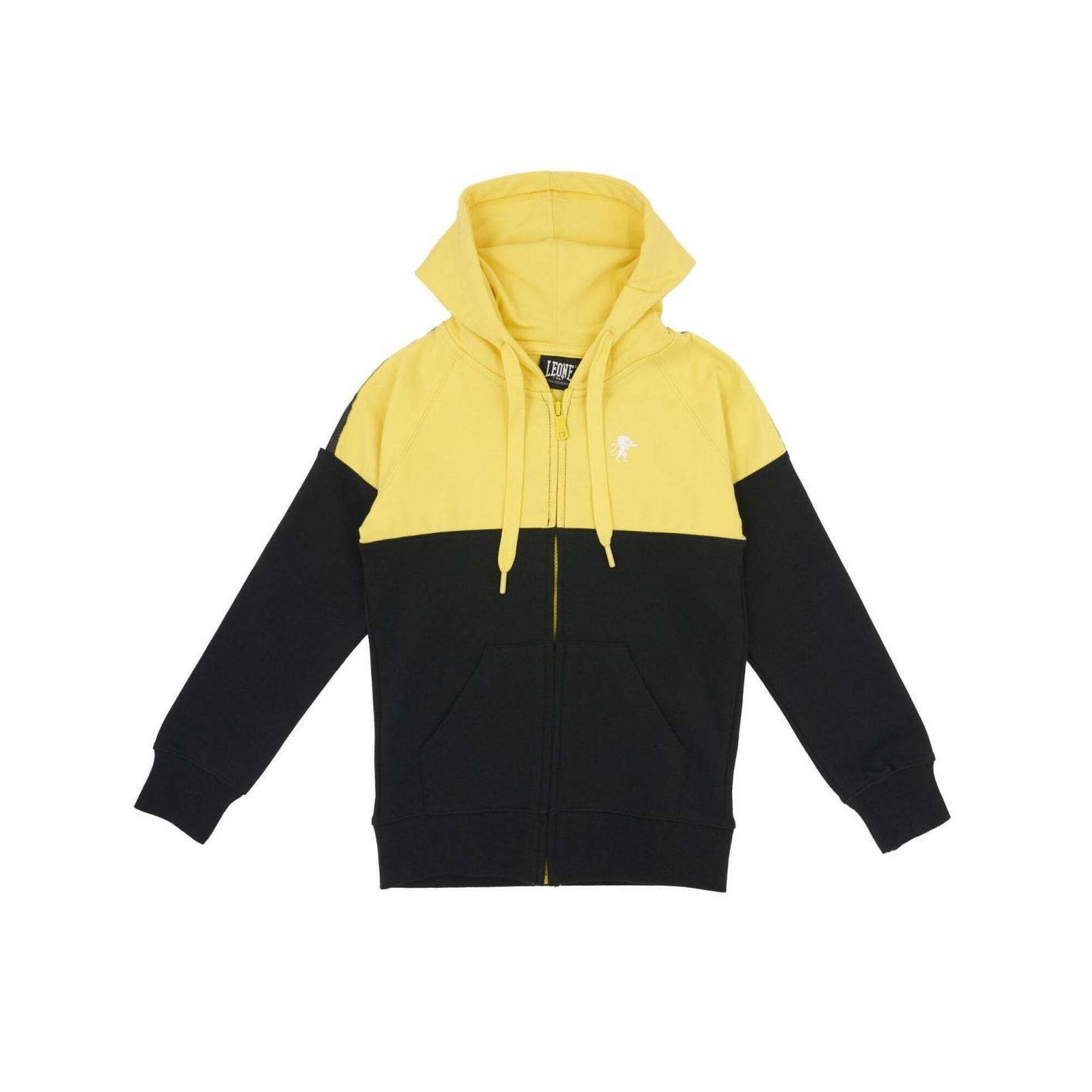 Dwukolorowa dziecięca bluza z kapturem i zamkiem błyskawicznym New Tape