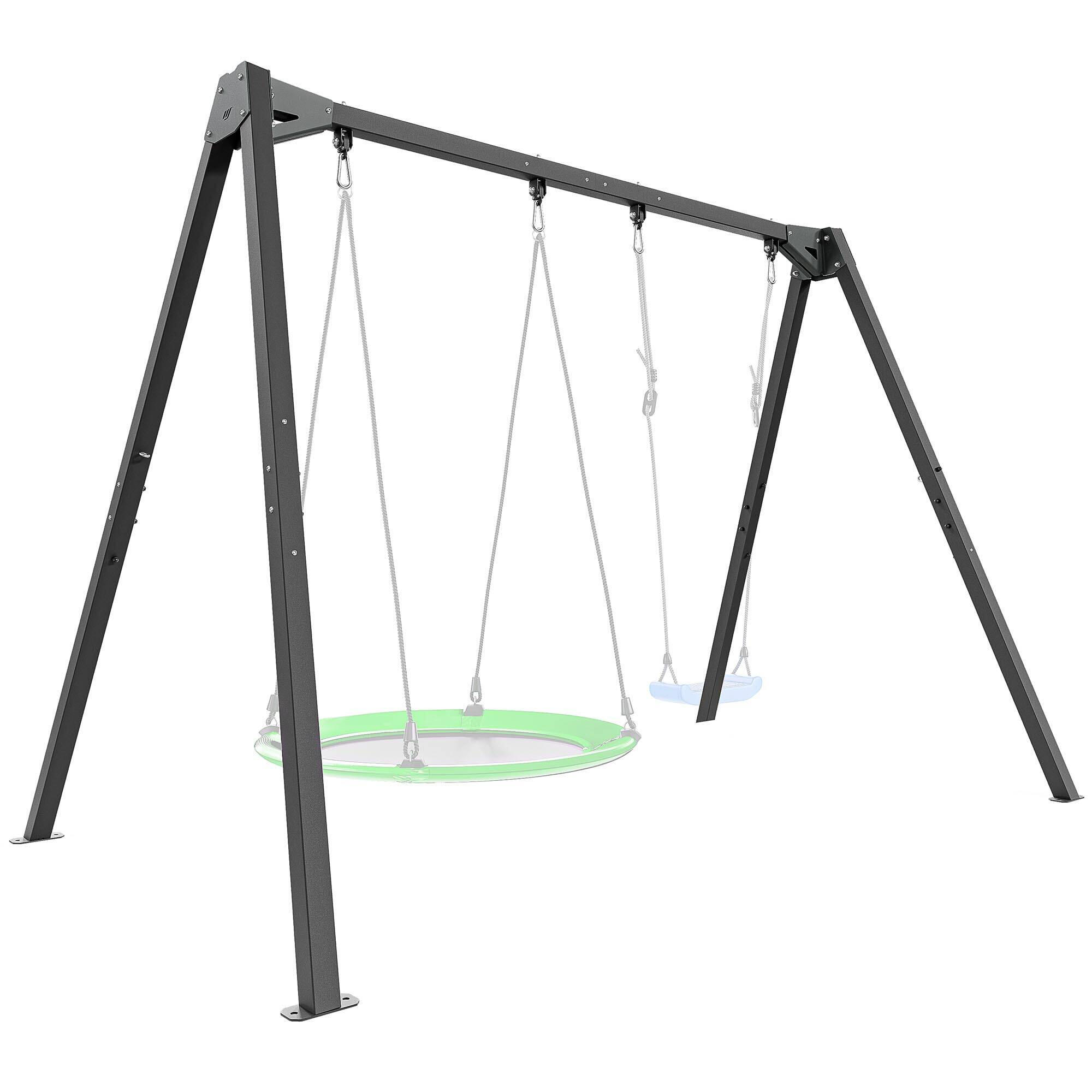 Huśtawka podwójna na łożyskach - stelaż 2-stanowiskowy - PREMIUM MO-013