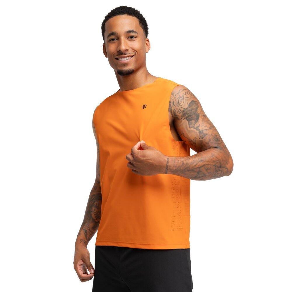 Męska koszulka tank top do biegania w terenie Trekking Siroko Apex Orange