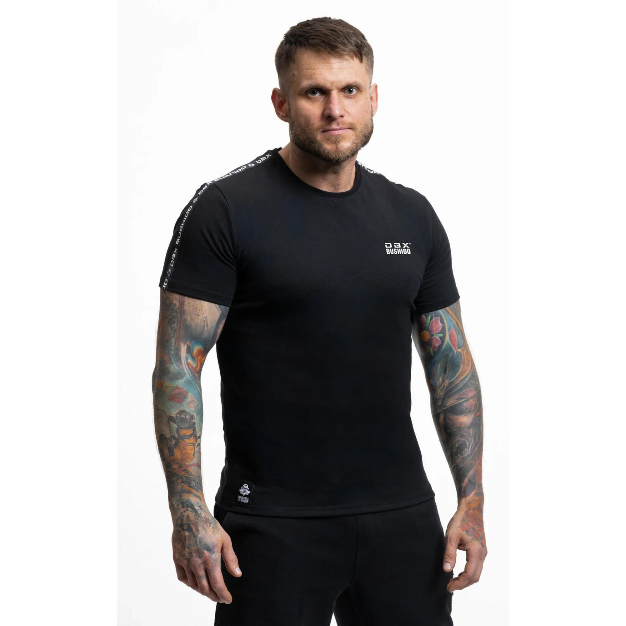 T-Shirt bawełniany Premium z lampasami Classic DBX Bushido