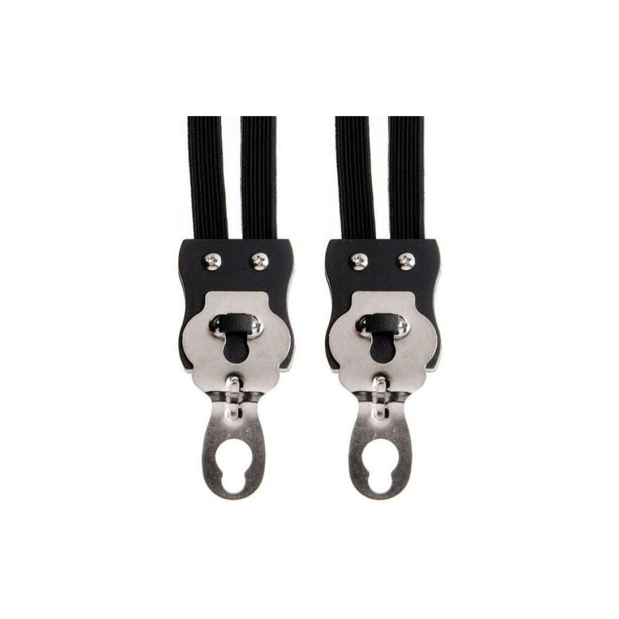 Pasek Bagażowy Trio Bardzo Krótki Z 3 Paskami - Czarny