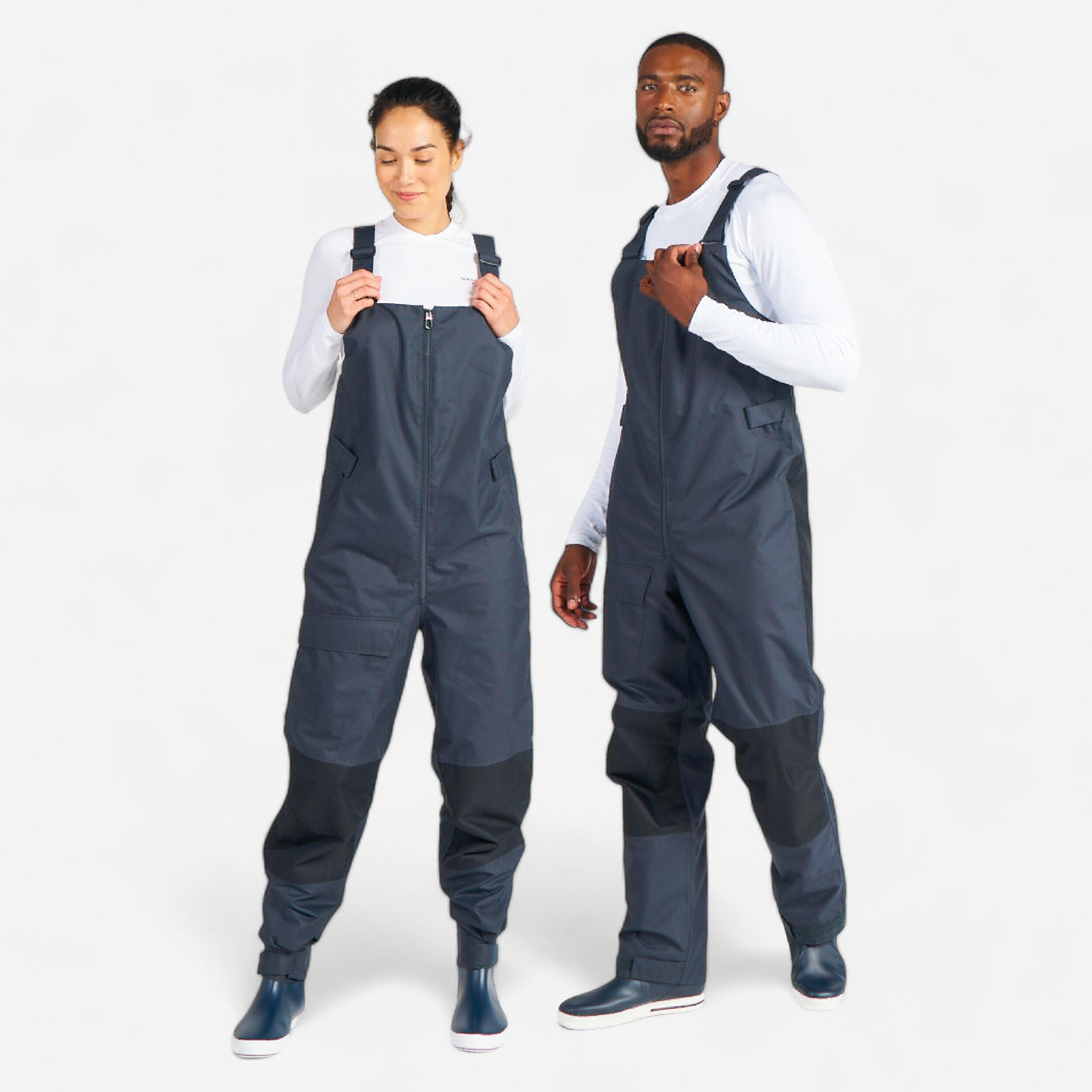 Spodnie żeglarskie Decathlon Sailing 100 na szelkach